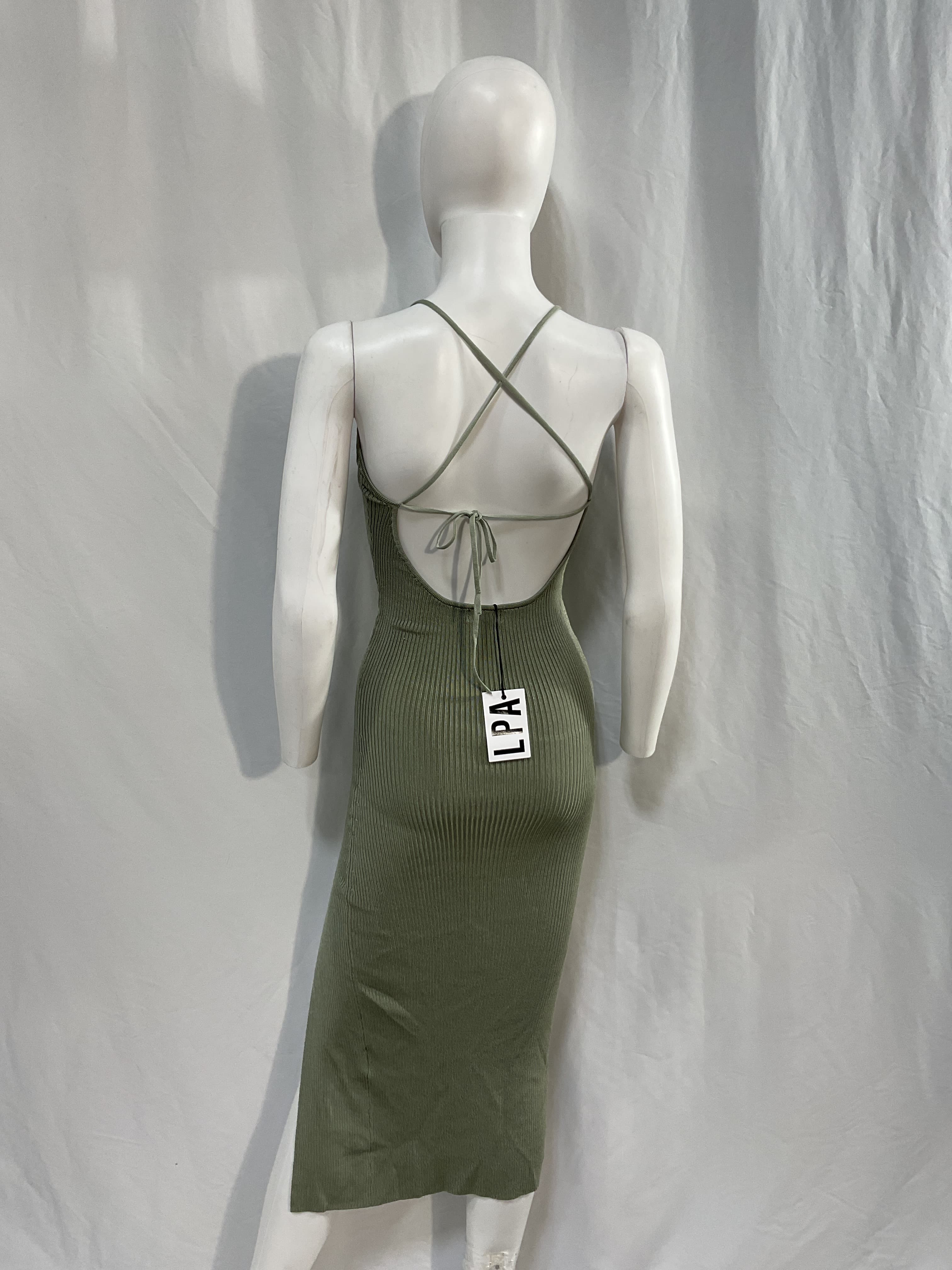 Karter Knit Midi Dress In Sage - Image 2