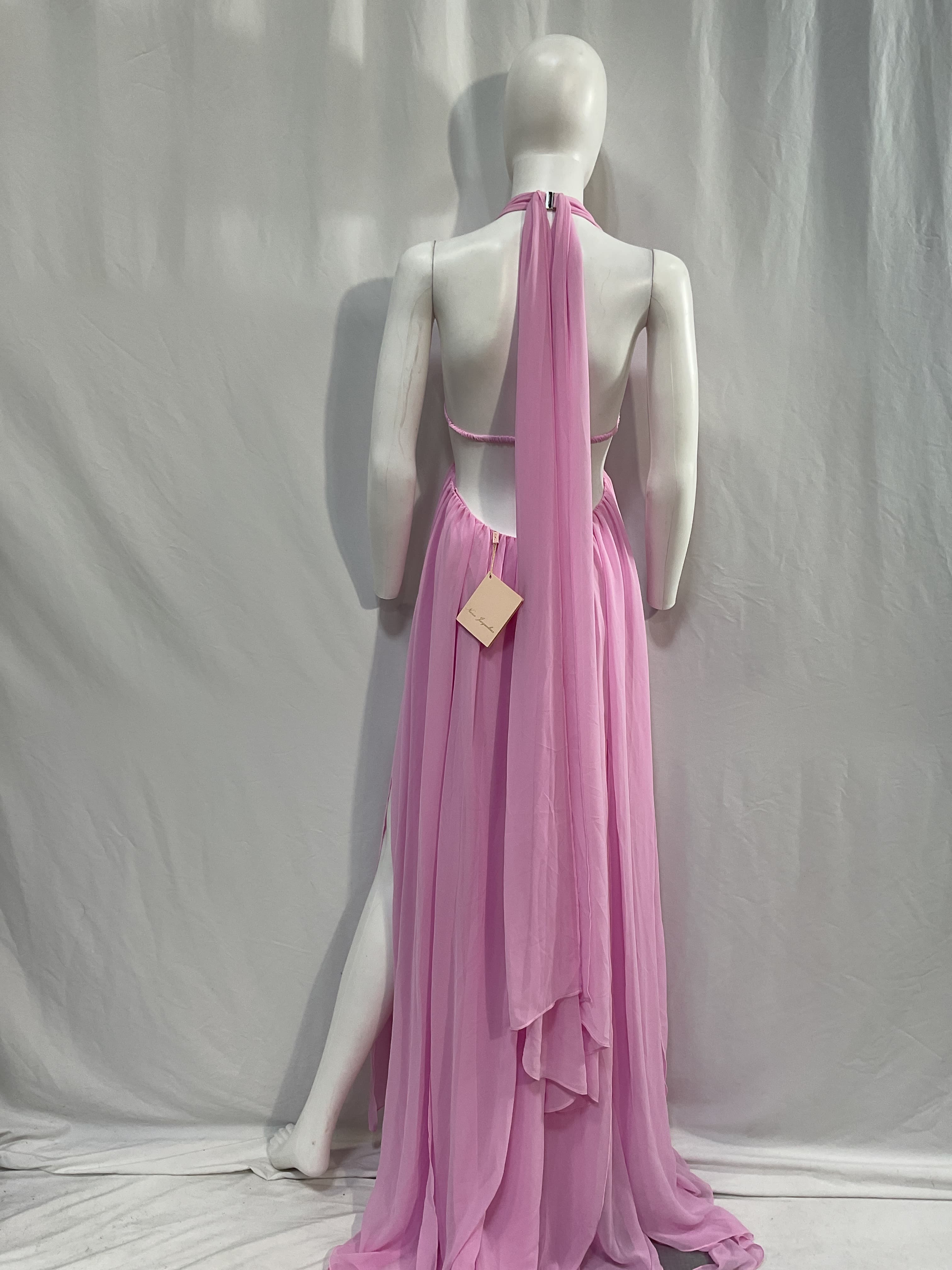 Raya Halter Dress In Pink - Image 3
