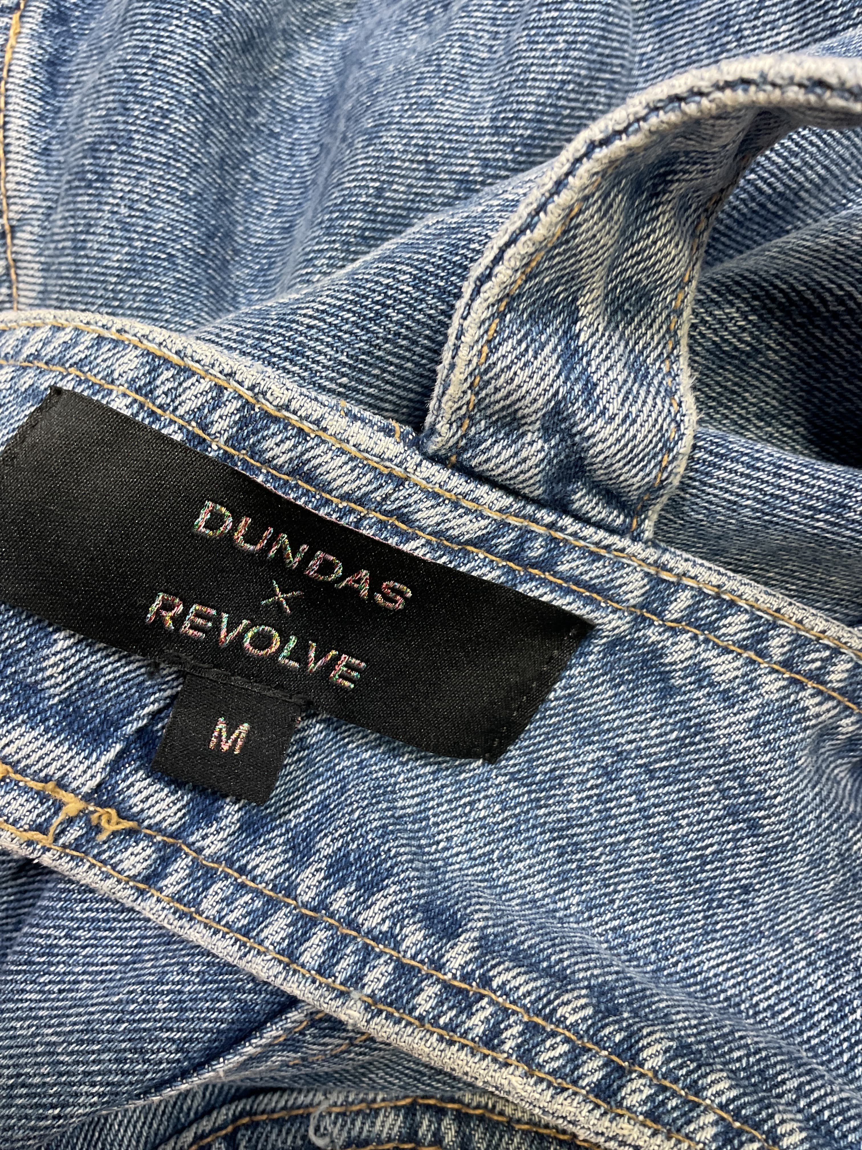 Dundas X Revolve Helena Mini Dress In Washed Indigo - Image 3