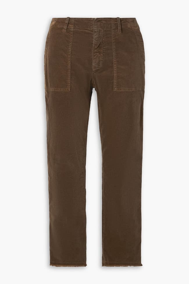 Jenna Cropped Cotton-Blend Corduroy Slim-Leg Pants - Image 1