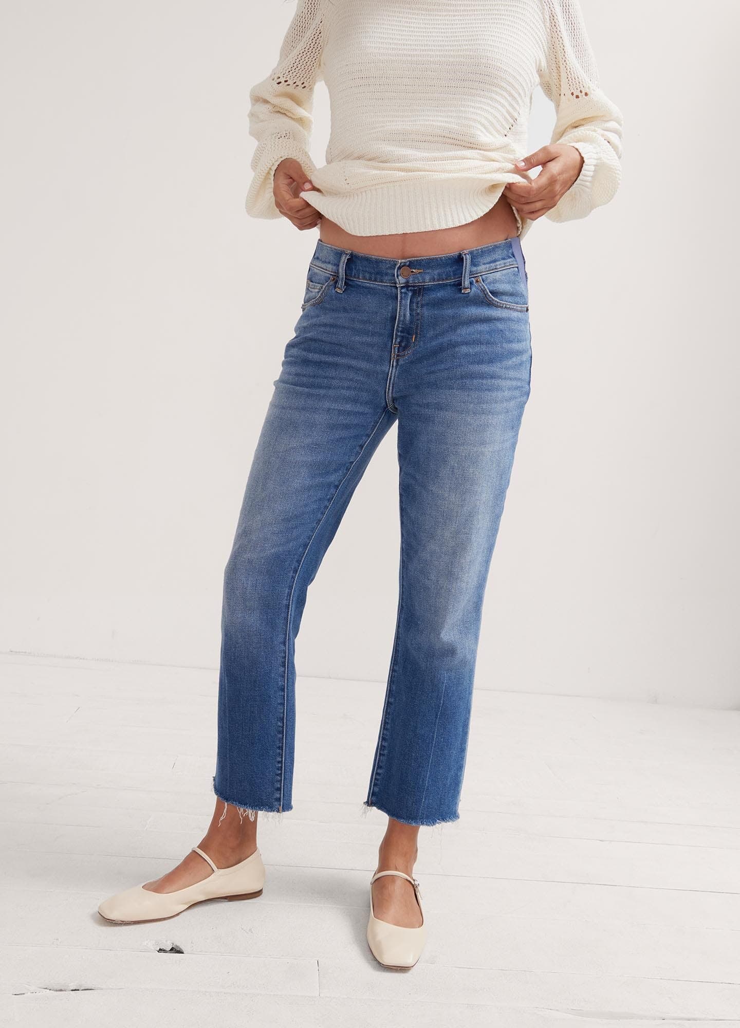 The Crop Maternity Jean - Image 1