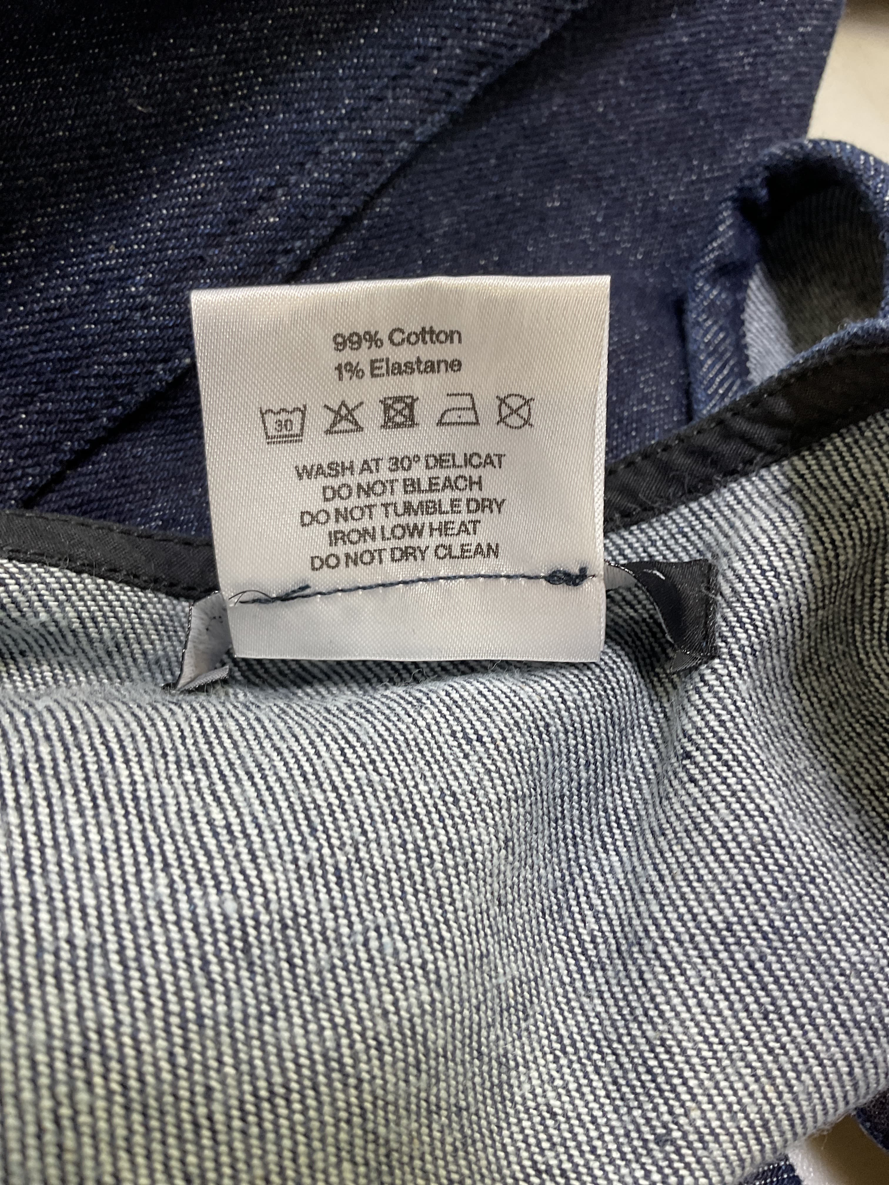 Long Sleeve Denim Top In Dark Blue - Image 3