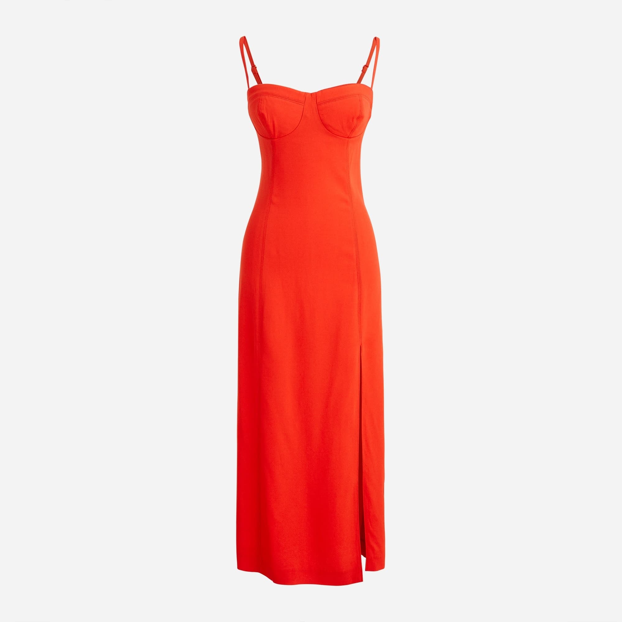 Fitted Crepe Bustier Dress - Image 1