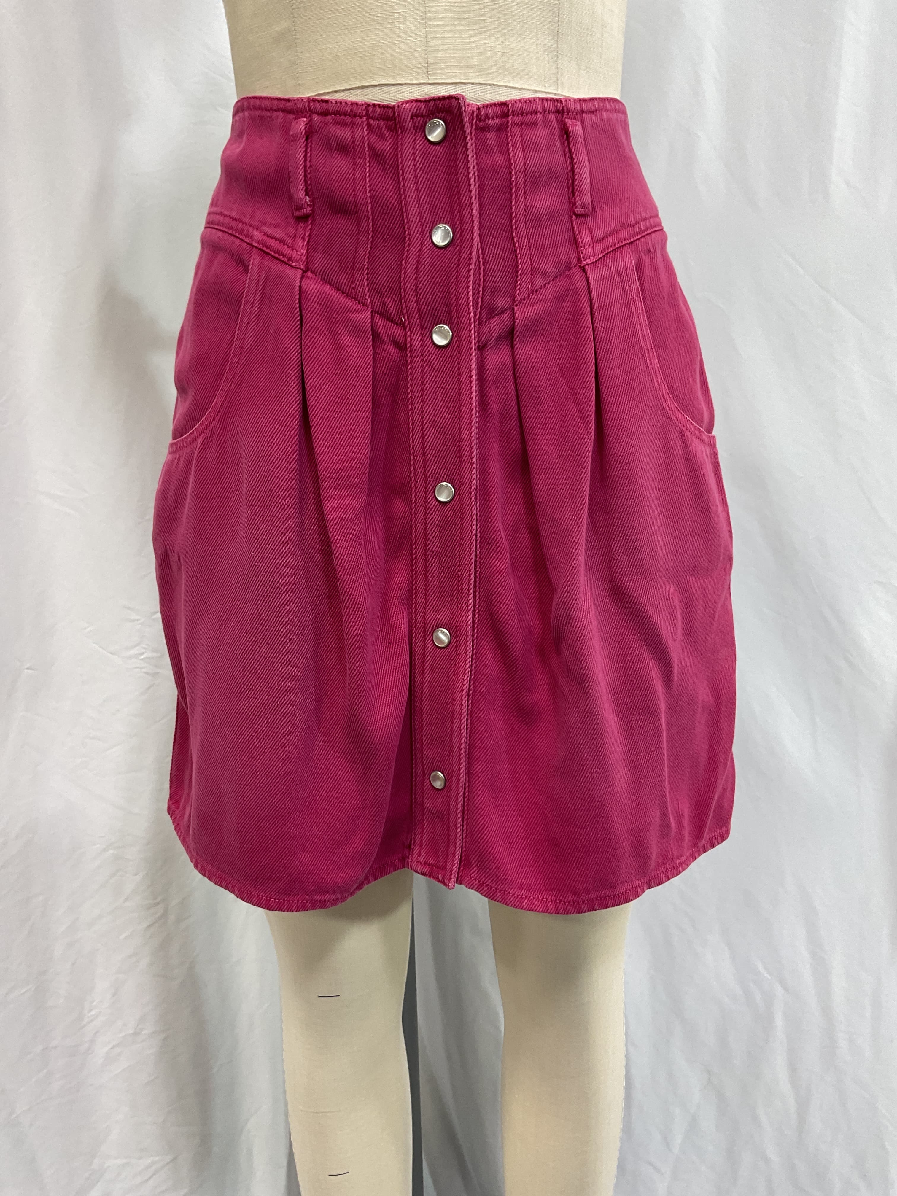 toile Tikeda Button Front Denim Skirt - Image 4