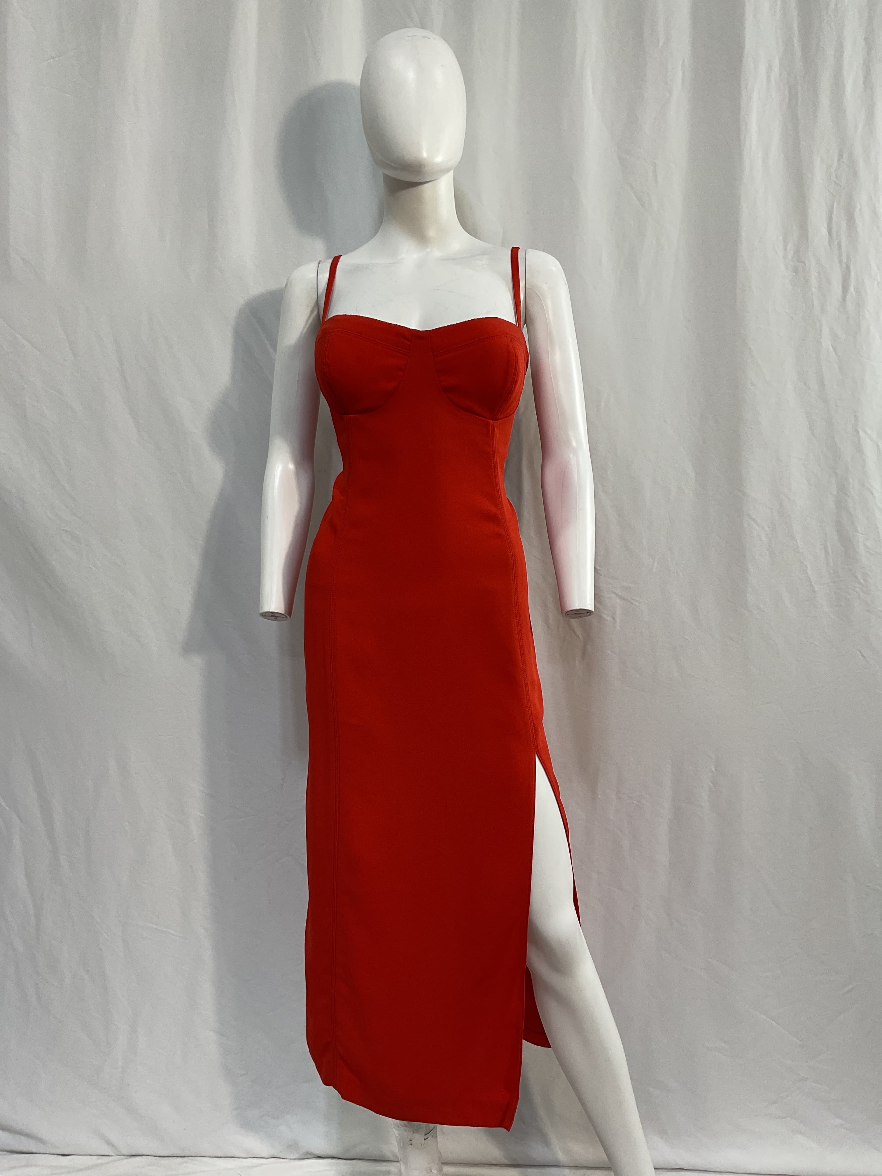 Fitted Crepe Bustier Dress - Image 2