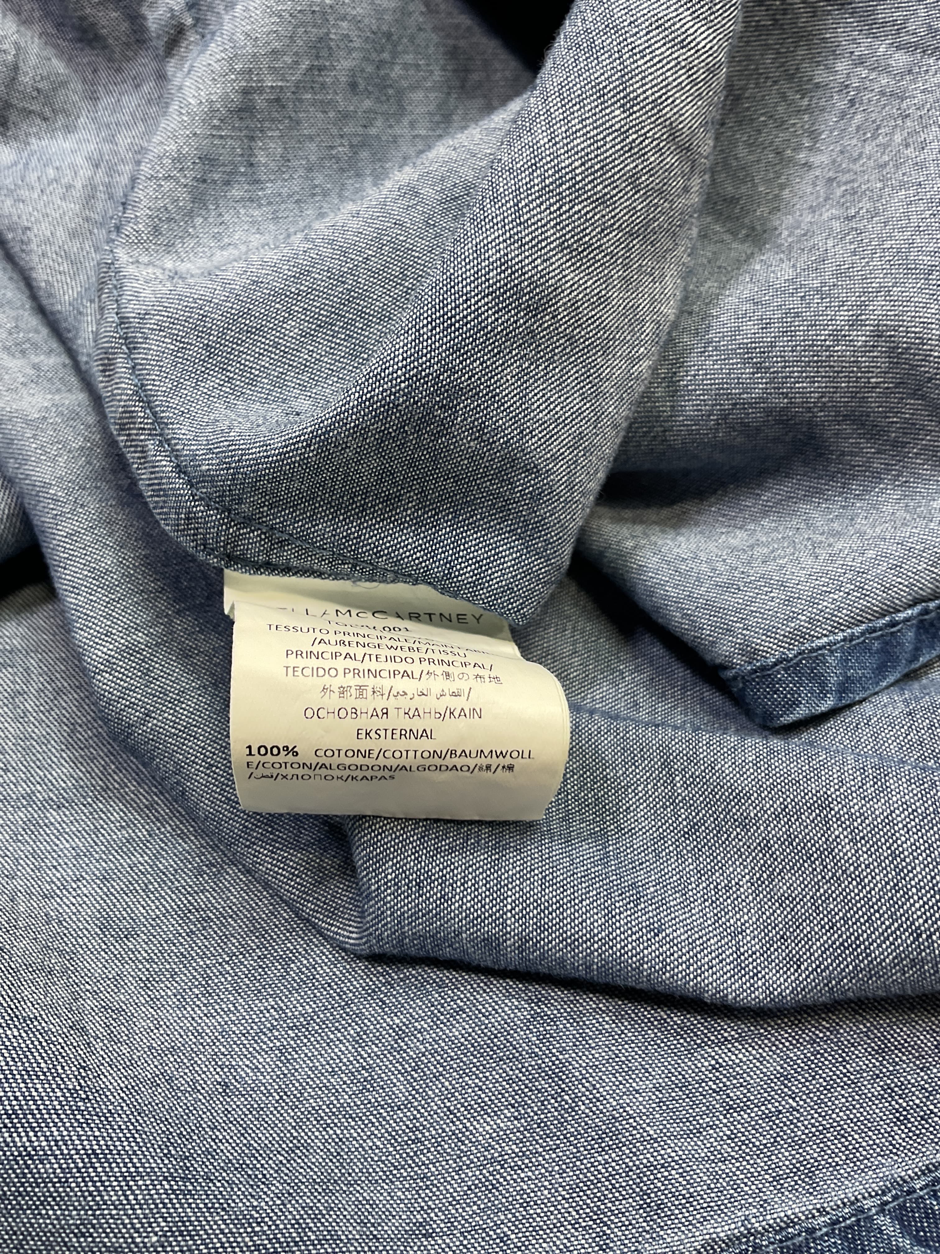 Kids Puff-Sleeved Ruched Chambray Dress - Image 4