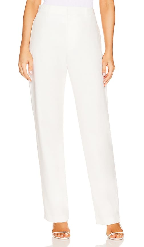 Straight Leg Trouser In Off White - Image 1