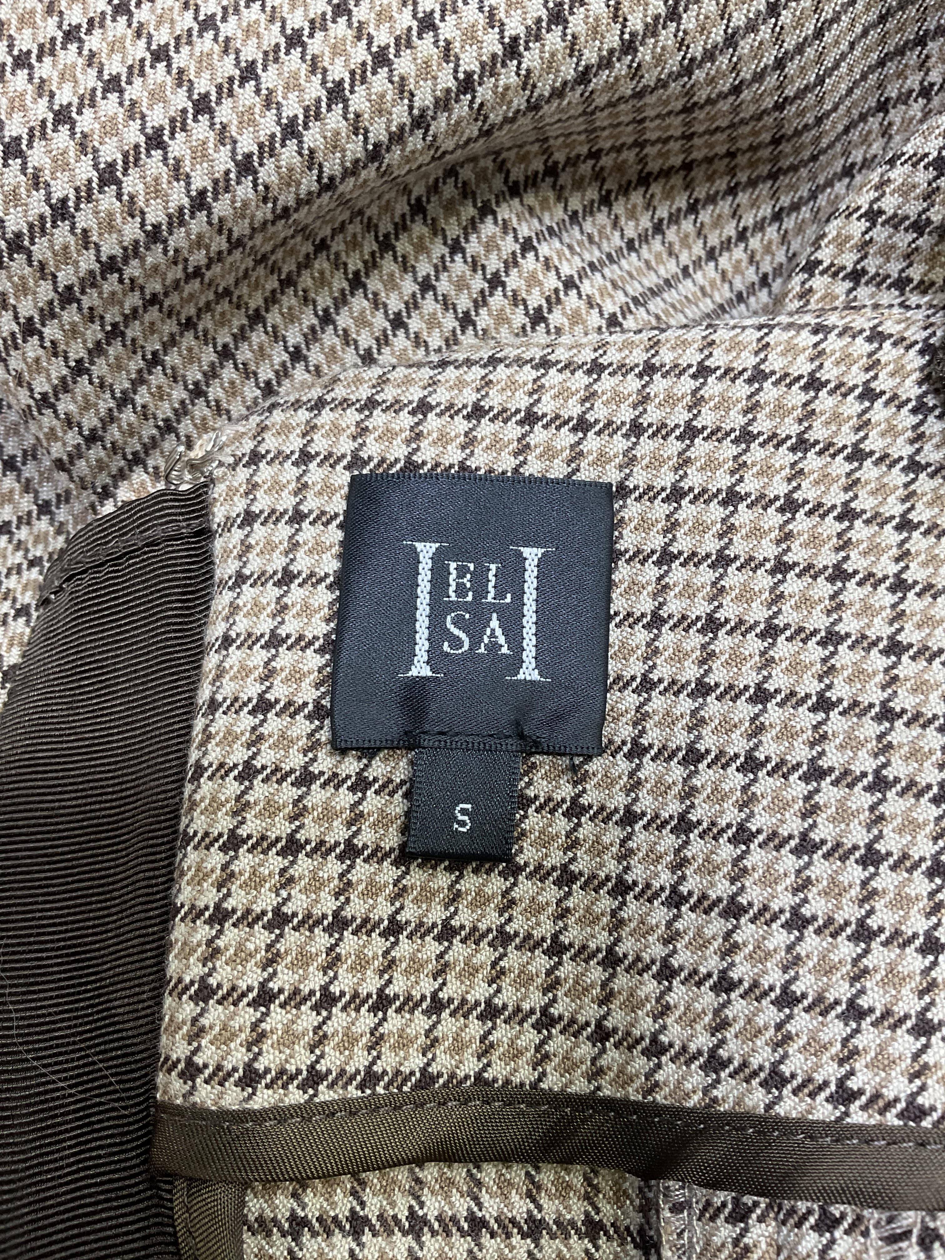 Plaid Mini Suit Dress In Cafe Plaid - Image 4