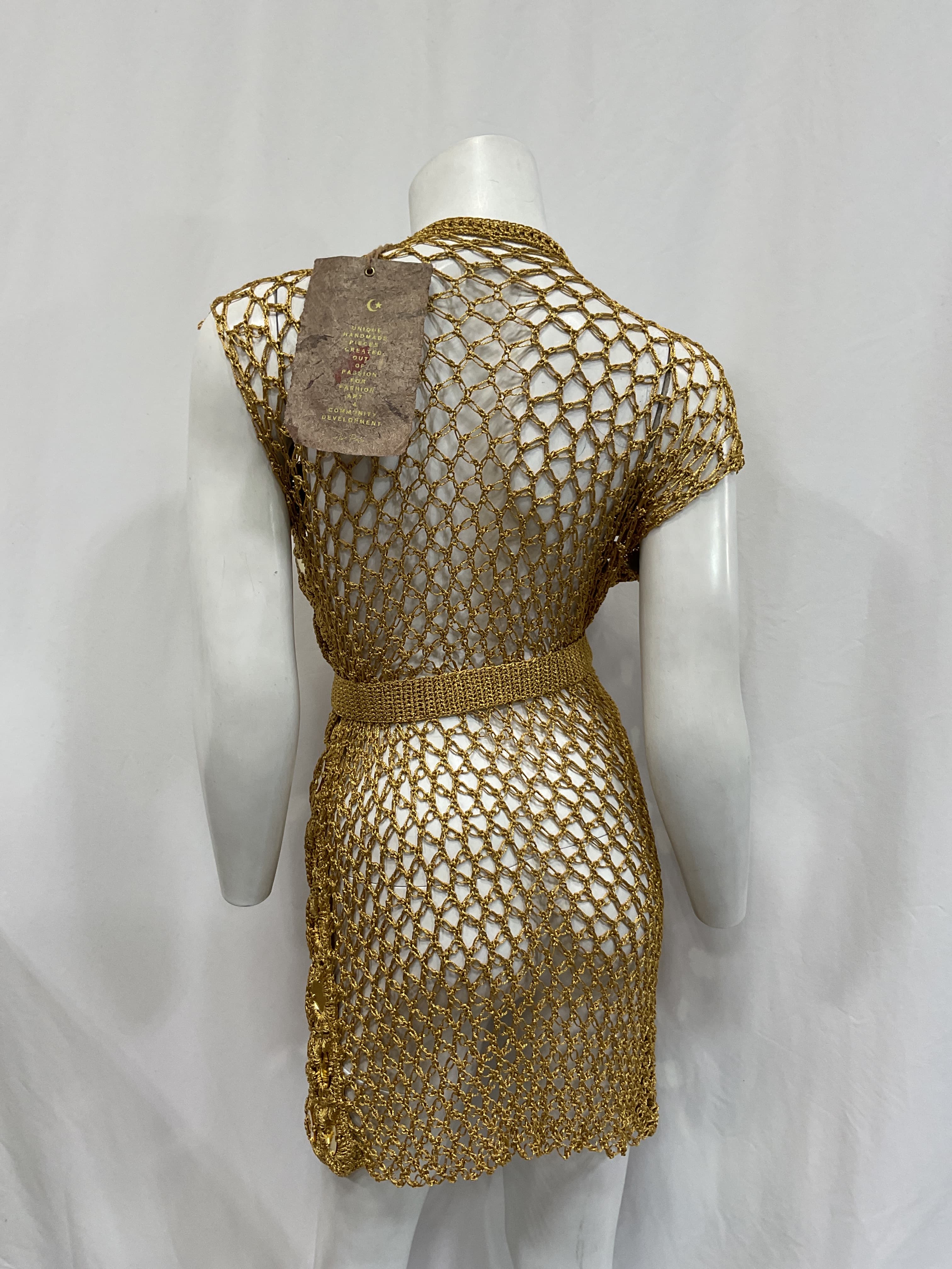 Translucid Kimono In Gold - Image 4