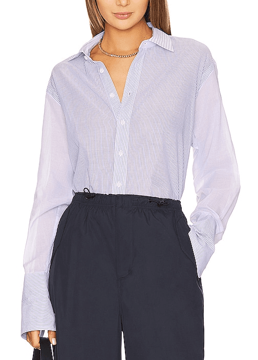 Diana Striped Shirt In Blue Multi Stripe - Image 1