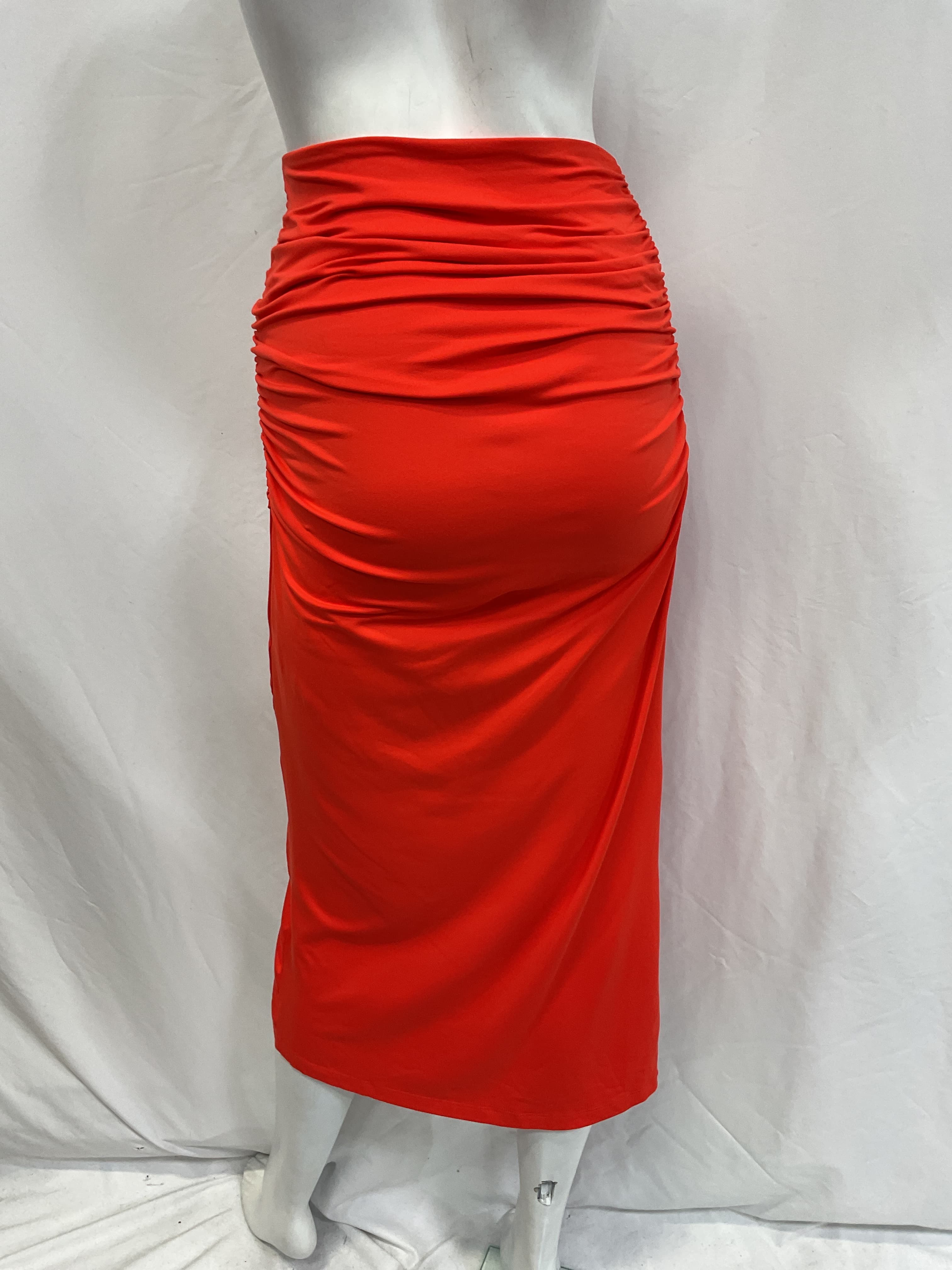 Gathered Drawstring Midi Skirt - Image 2