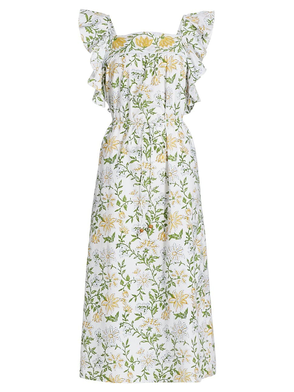 Annabella Belted Floral Midi-Dress - Image 1