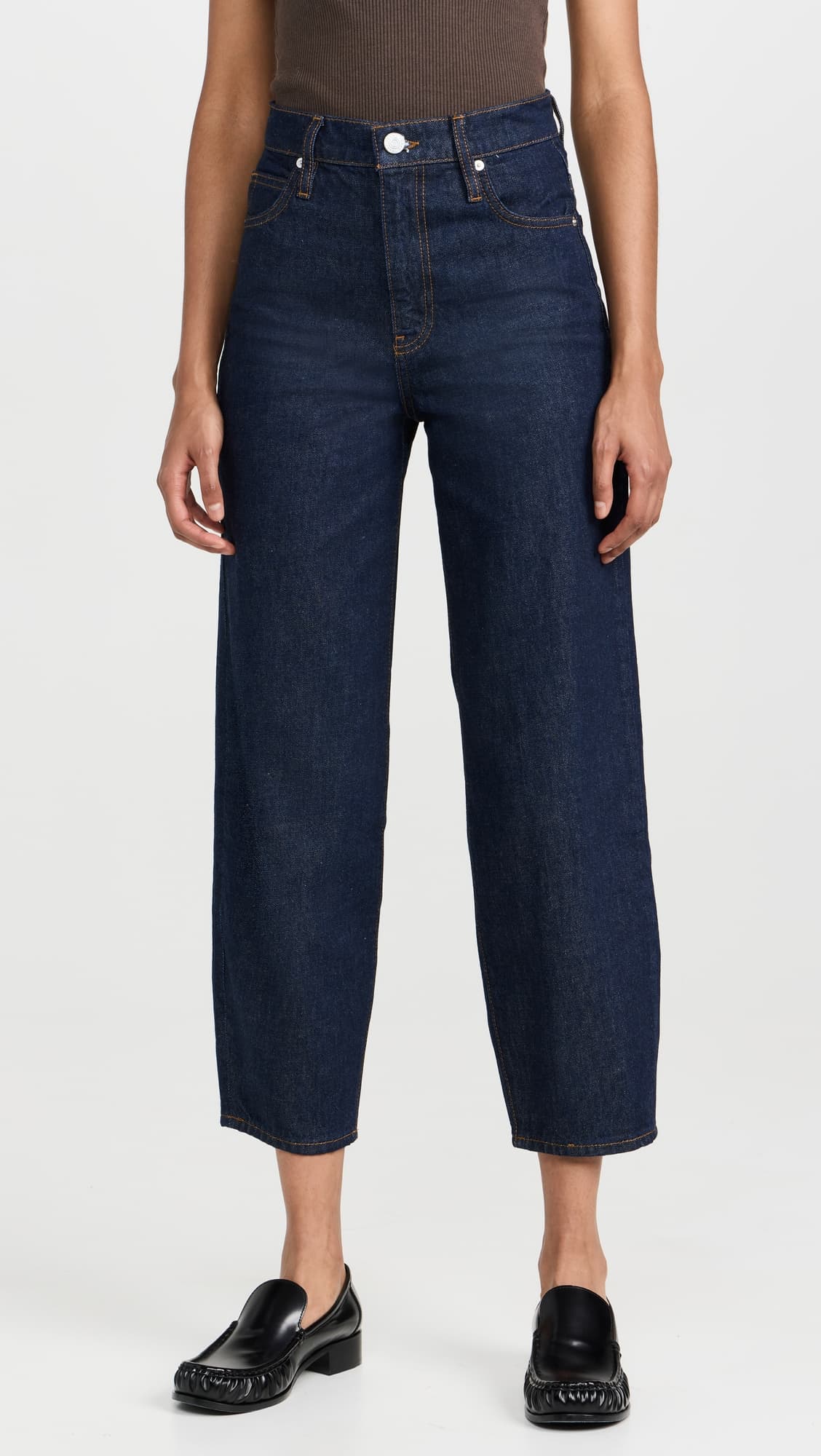 FRAME Ultra High Rise Barrel Jeans - Image 1