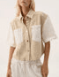 Sadie Cropped Denim Shirt - Image 1