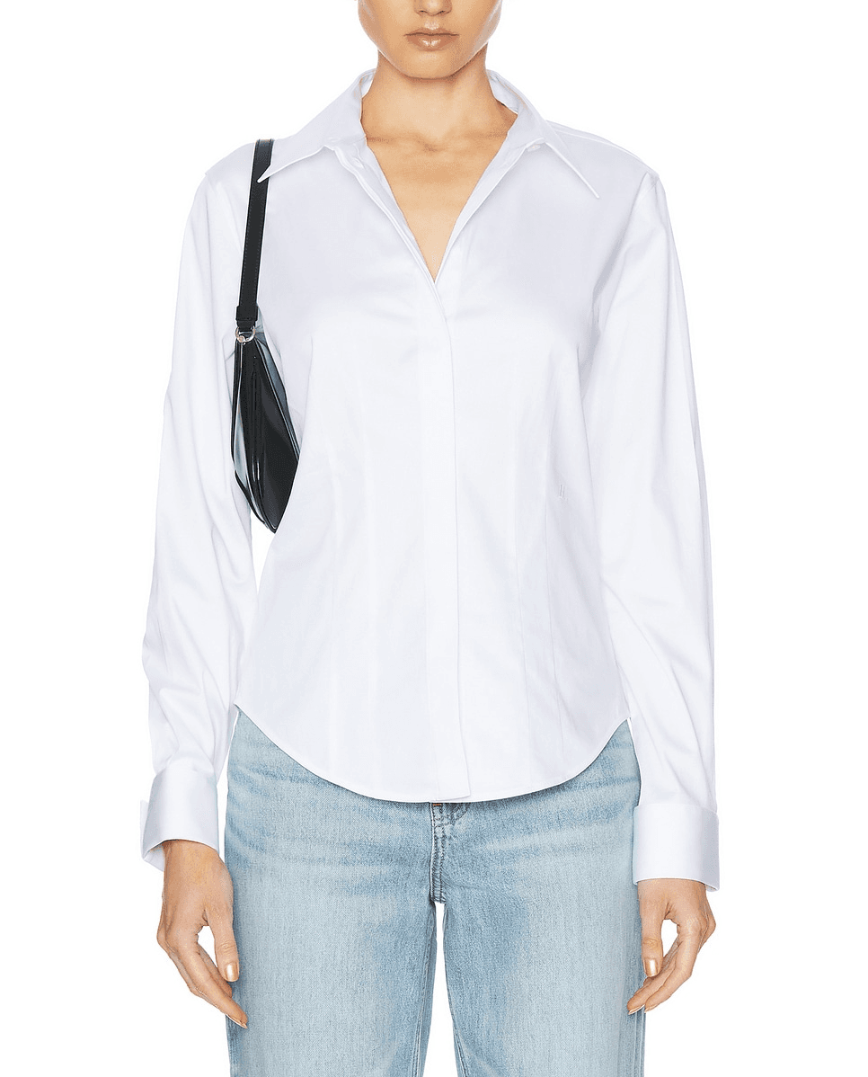 Fitted Shirt In Optic White - Image 1
