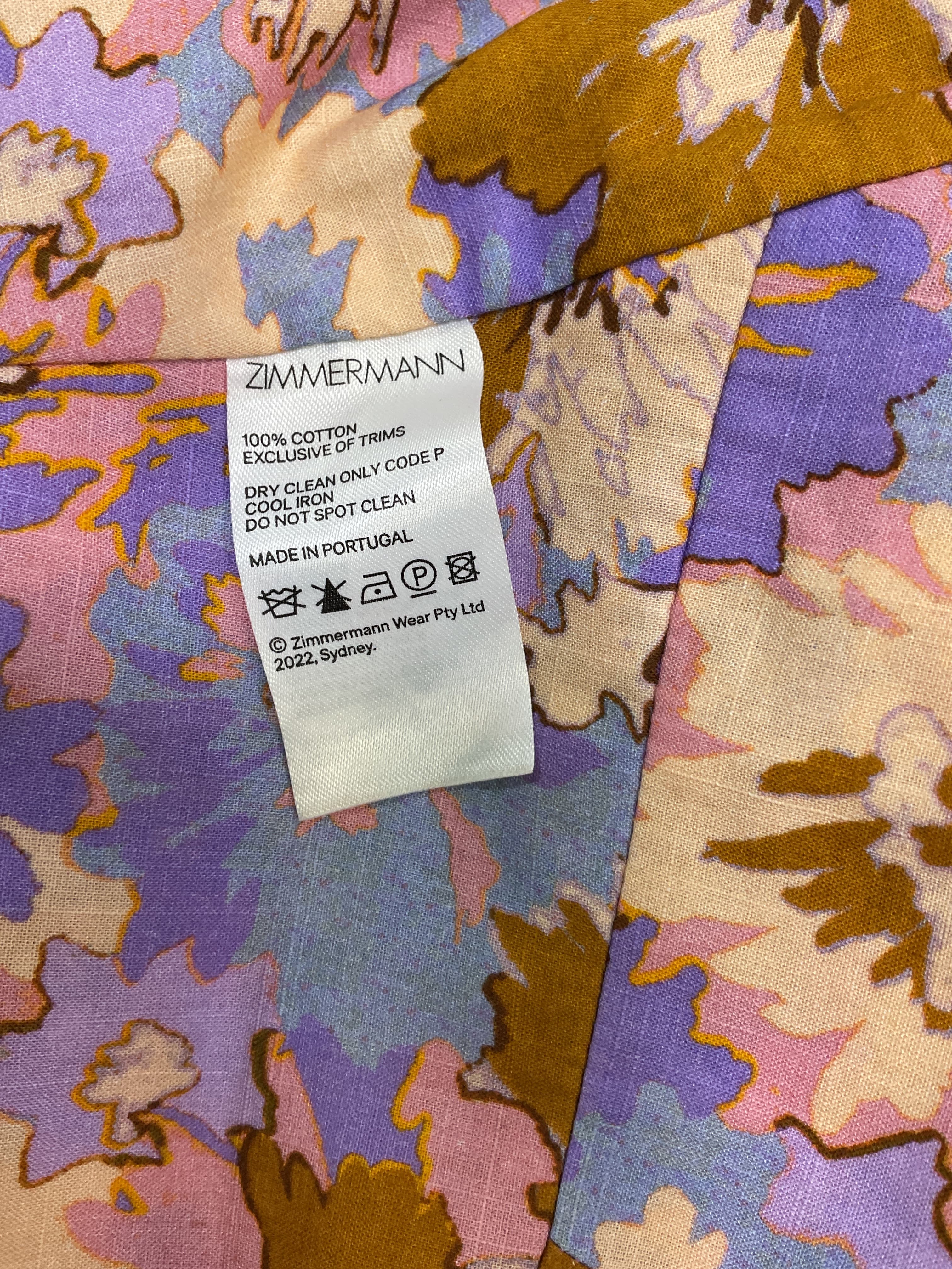 Violet Twist Front Bodice Top In Purple Multi Floral - Image 4