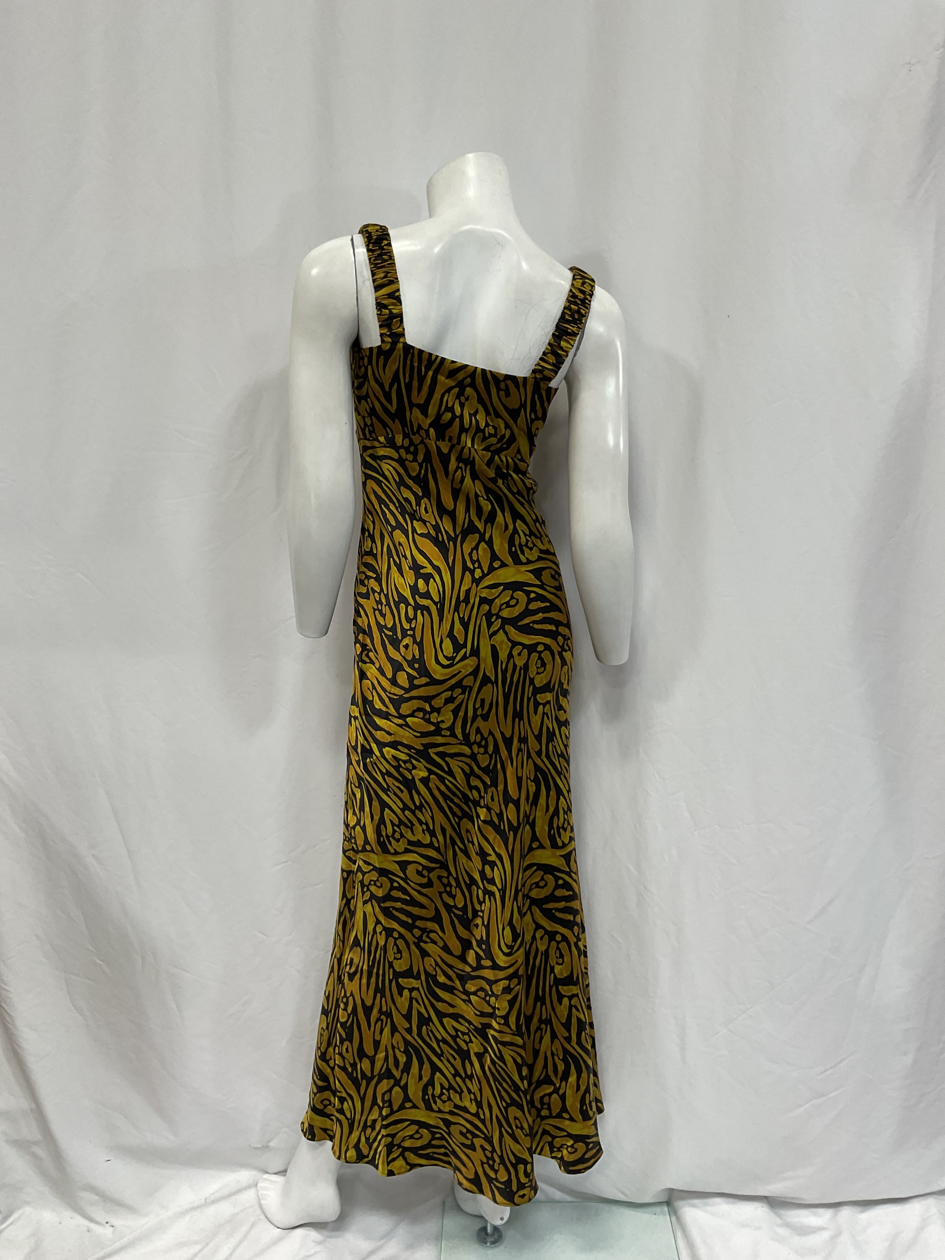 Nina Dress In Abstract Leopard Seaweed - Image 2