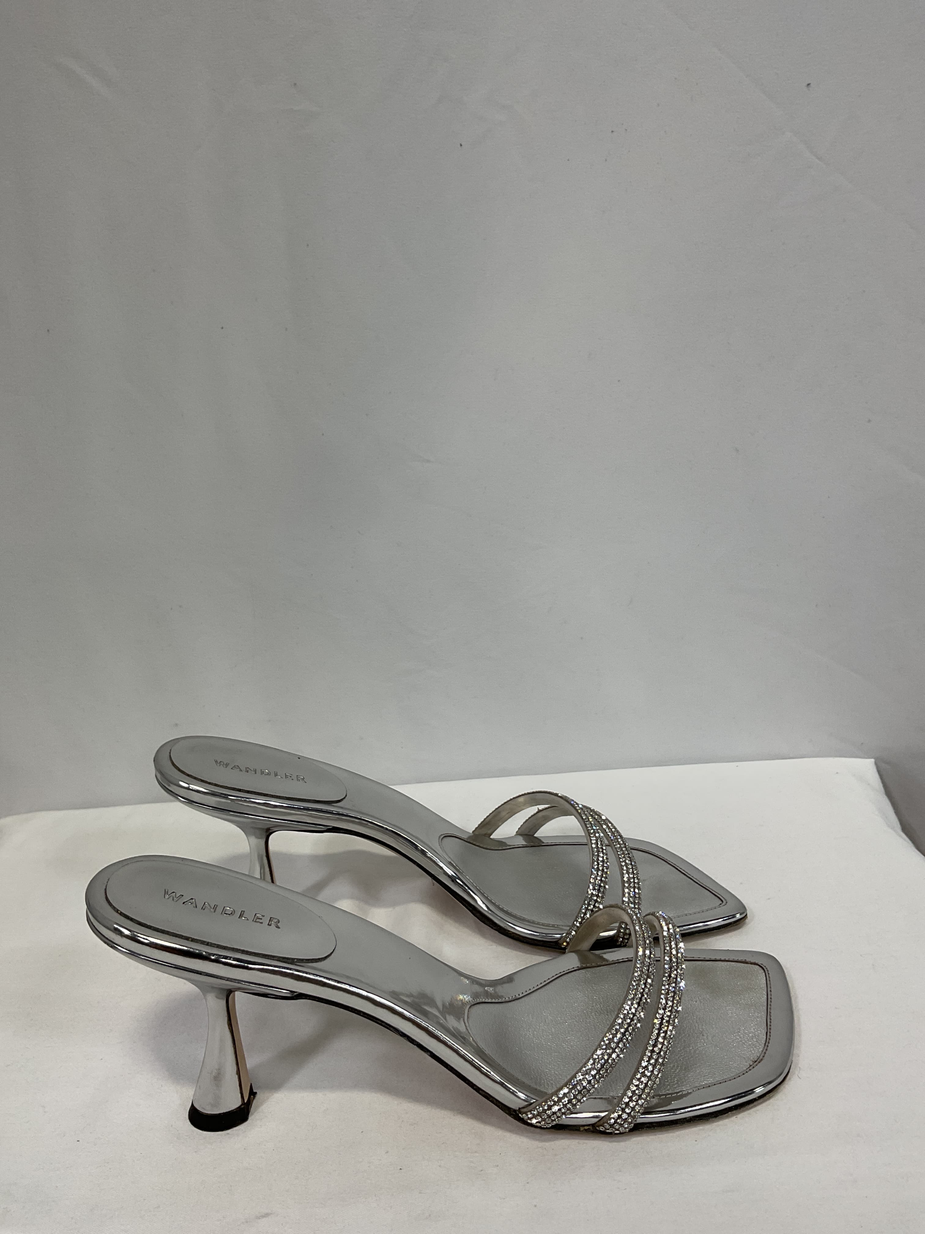 Julio Crystal-Embellished Leather Sandals - Image 2