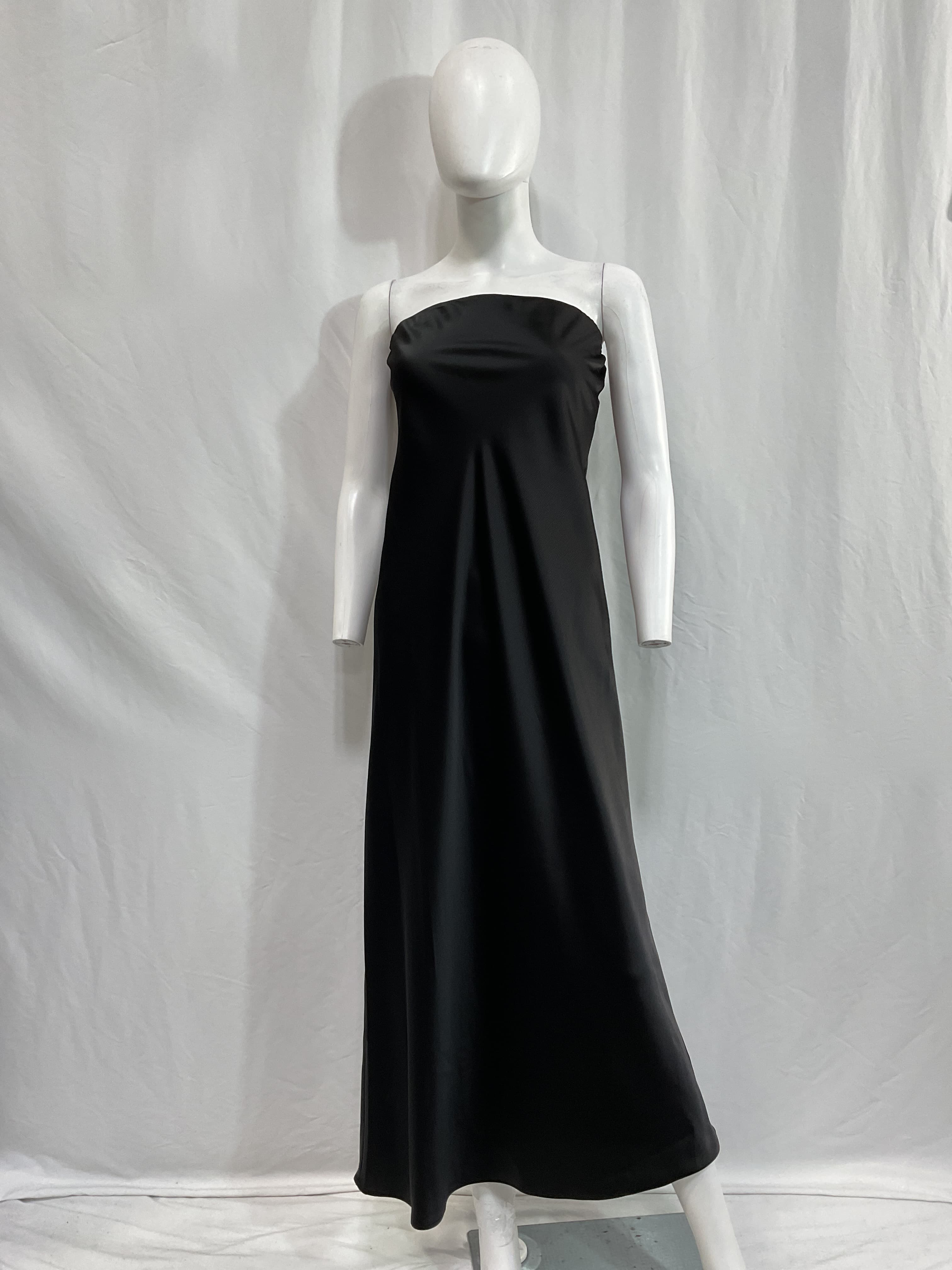 Strapless Matte Satin Bias Cut Gown - Image 2