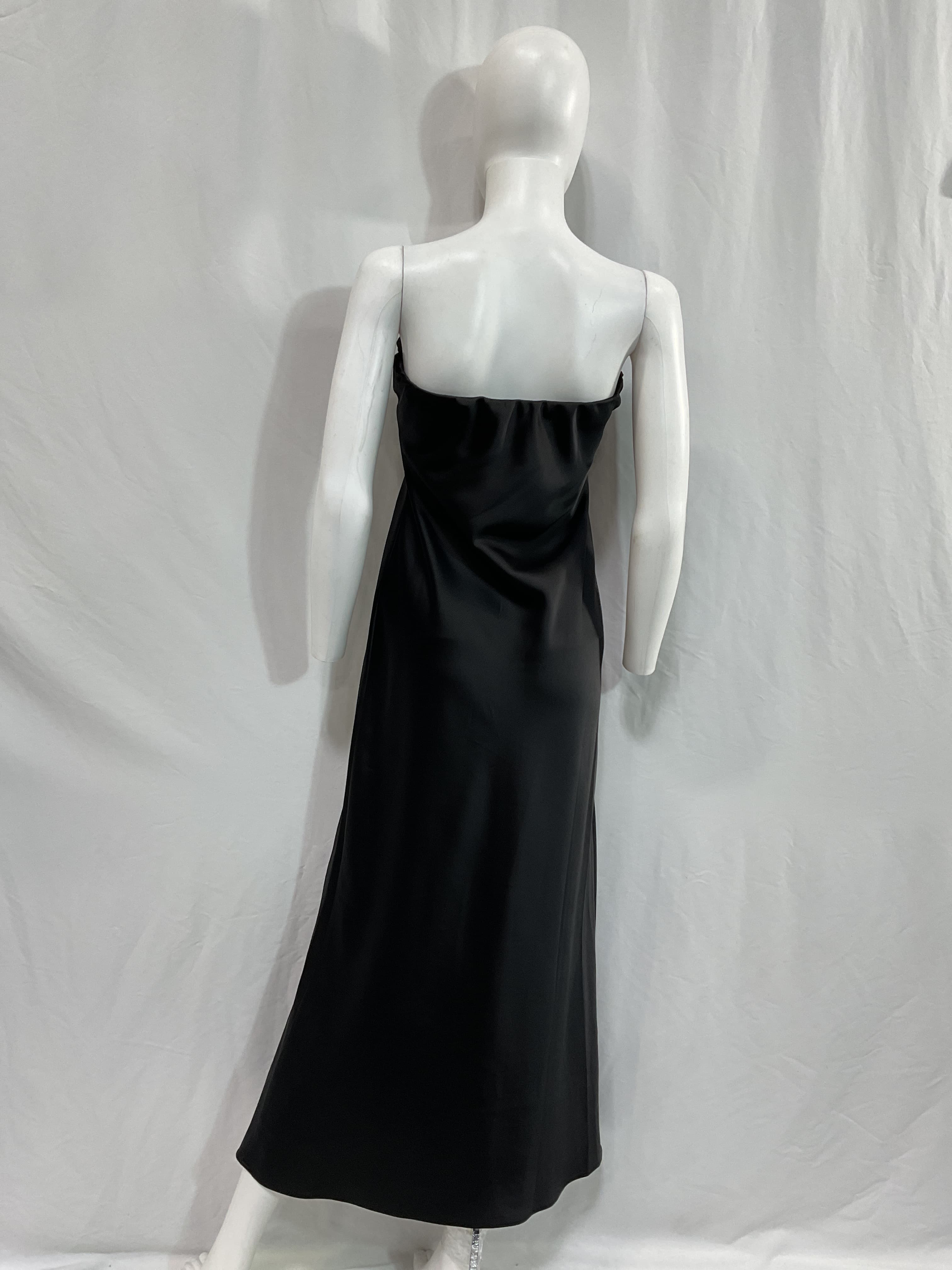 Strapless Matte Satin Bias Cut Gown - Image 3