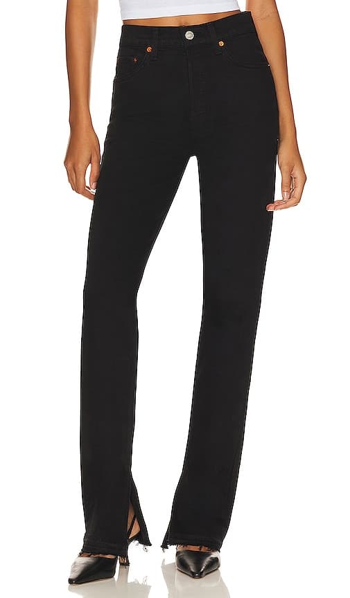 70s High Rise Skinny Boot In Black - Image 1