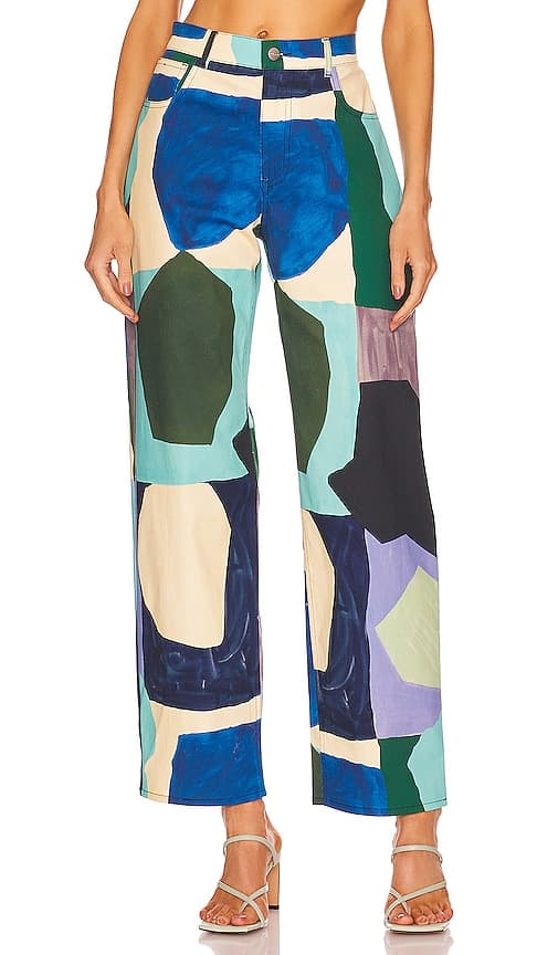Miaou X Paloma Elsesser Fargo Pants In Abstraction - Image 1