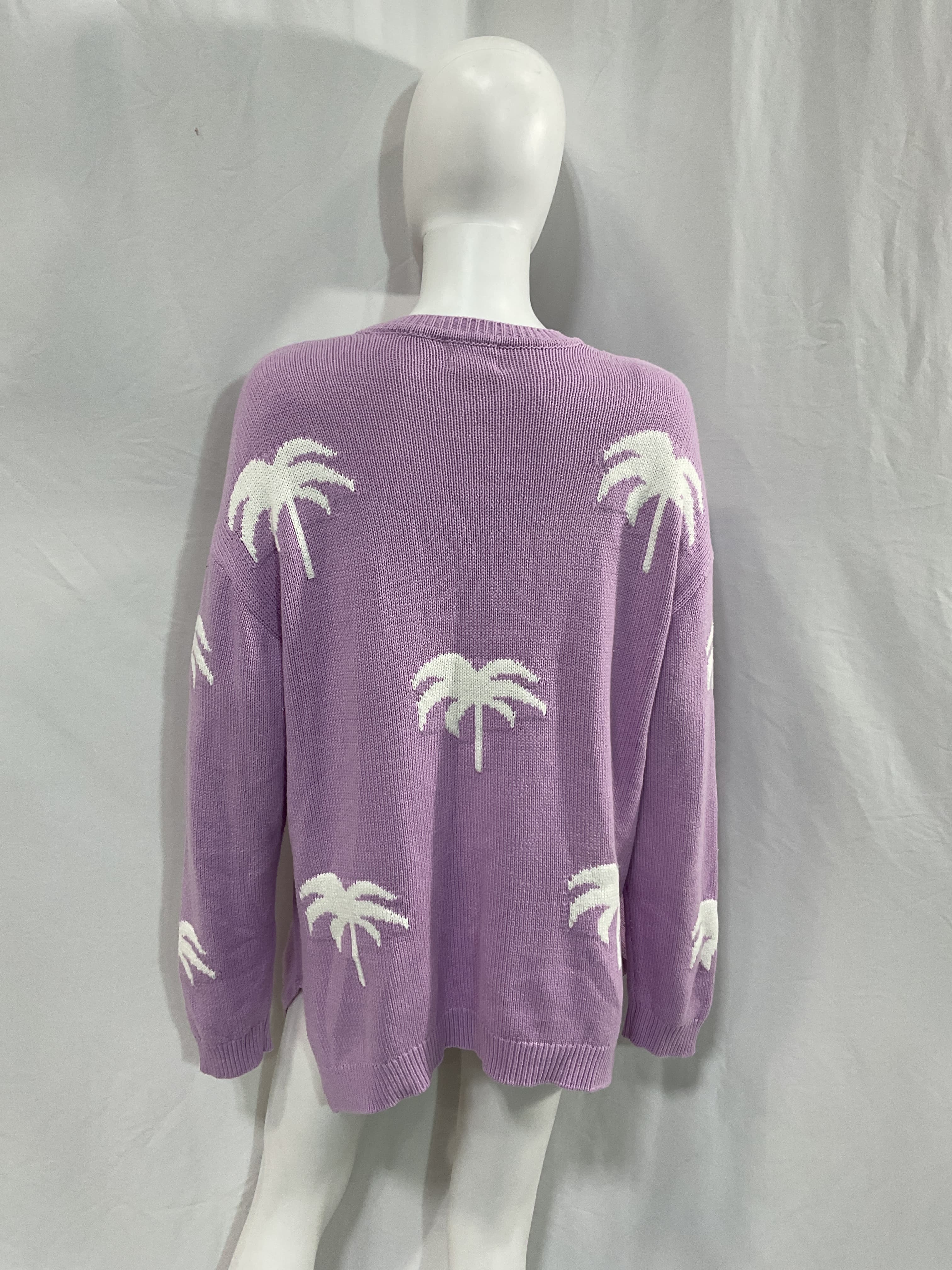 Go To Sweater In Purple Palm - Image 2