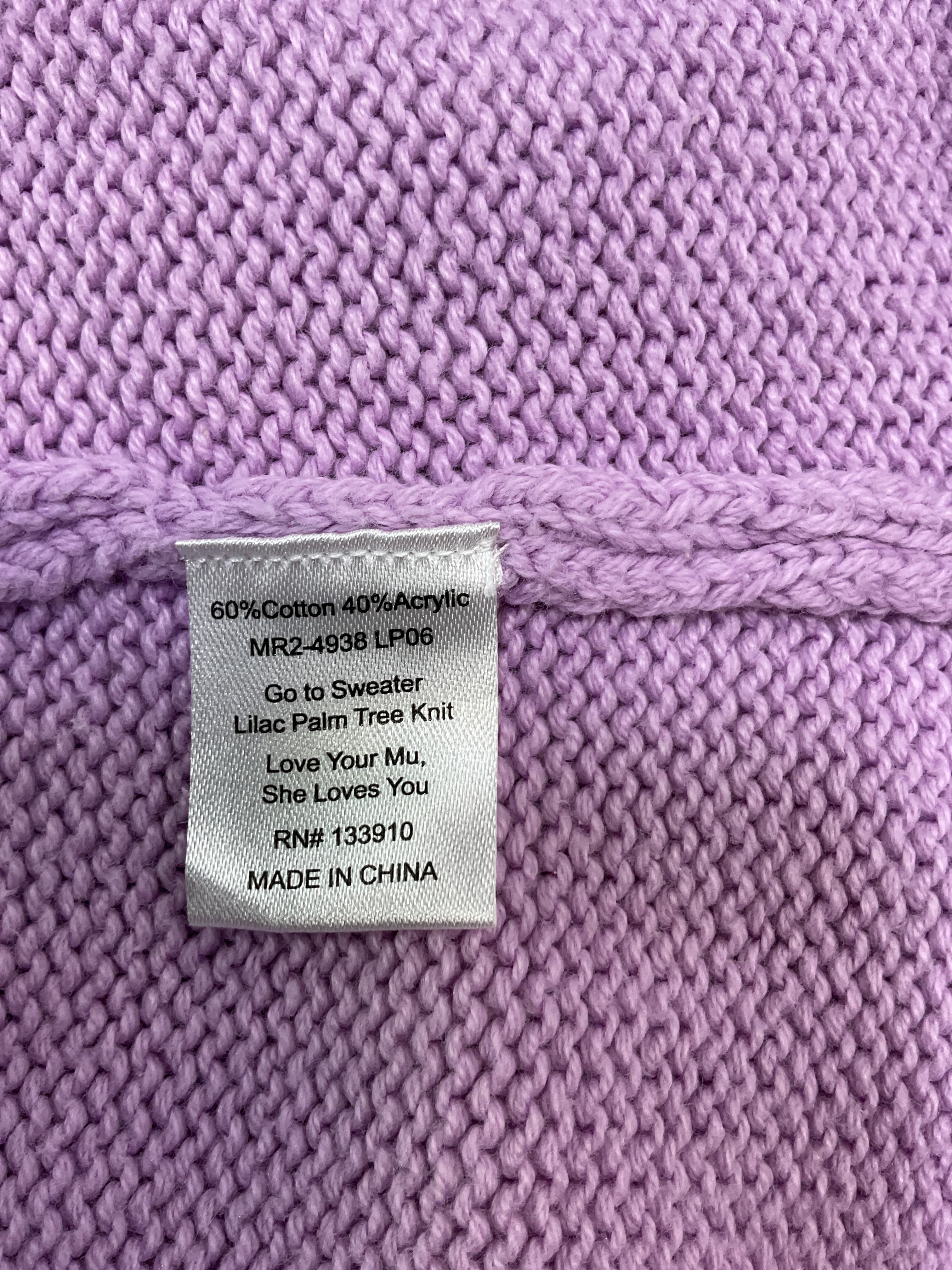 Go To Sweater In Purple Palm - Image 4