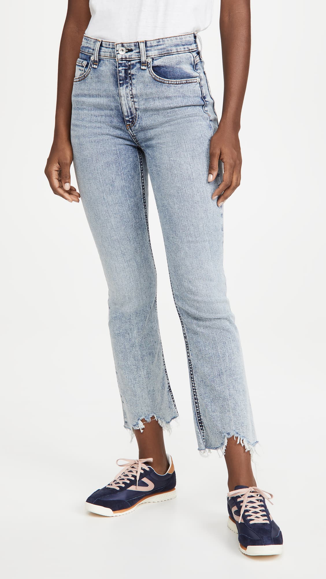 Nina High Rise Ankle Flare Jeans - Image 1