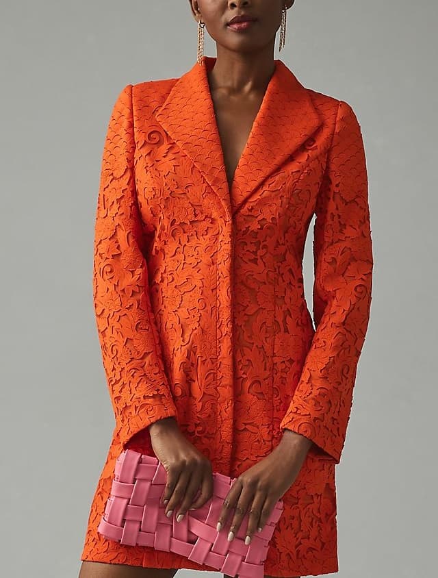 Pankaj & Nidhi V-Neck Blazer Mini Dress - Image 1