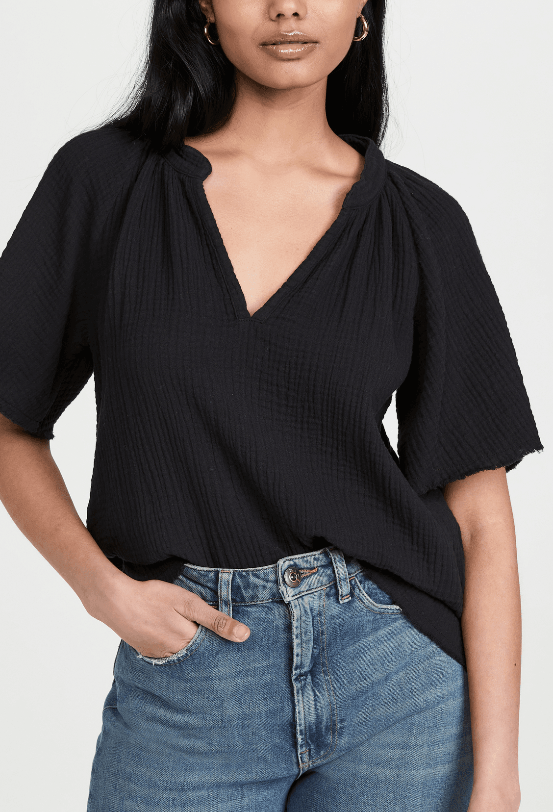 Sable Flutter Sleeve Top - Image 2