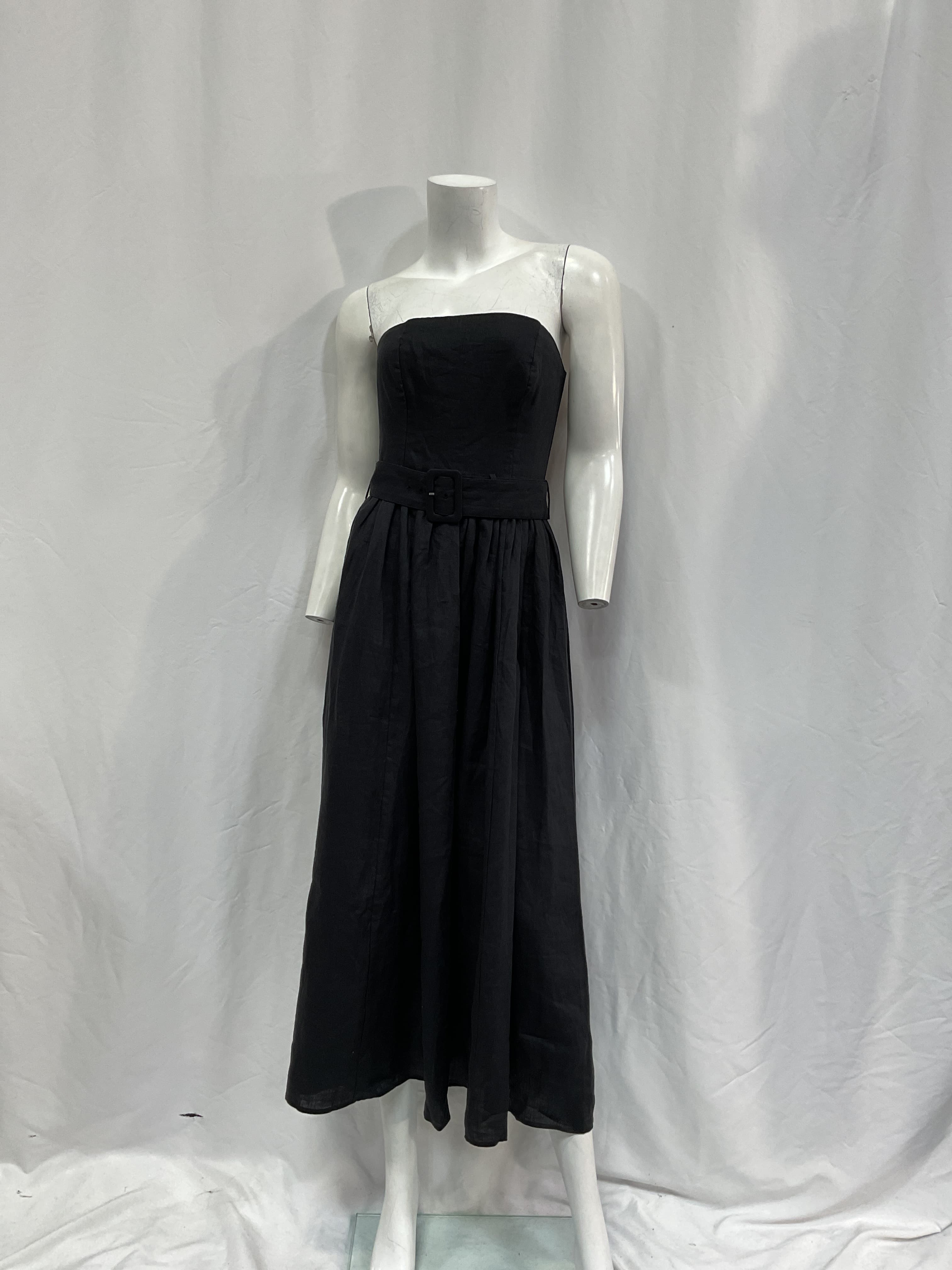 Voluminous Belted Midi Dress - Image 3