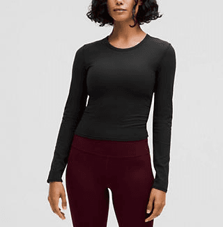 All It Takes Back-Twist Ribbed Long-Sleeve Shirt - Image 1