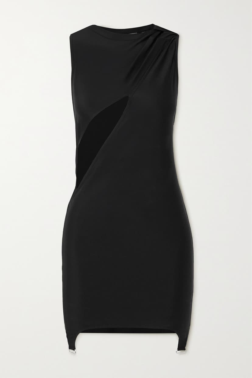 Cutout Twisted Stretch-Jersey Mini Dress - Image 1