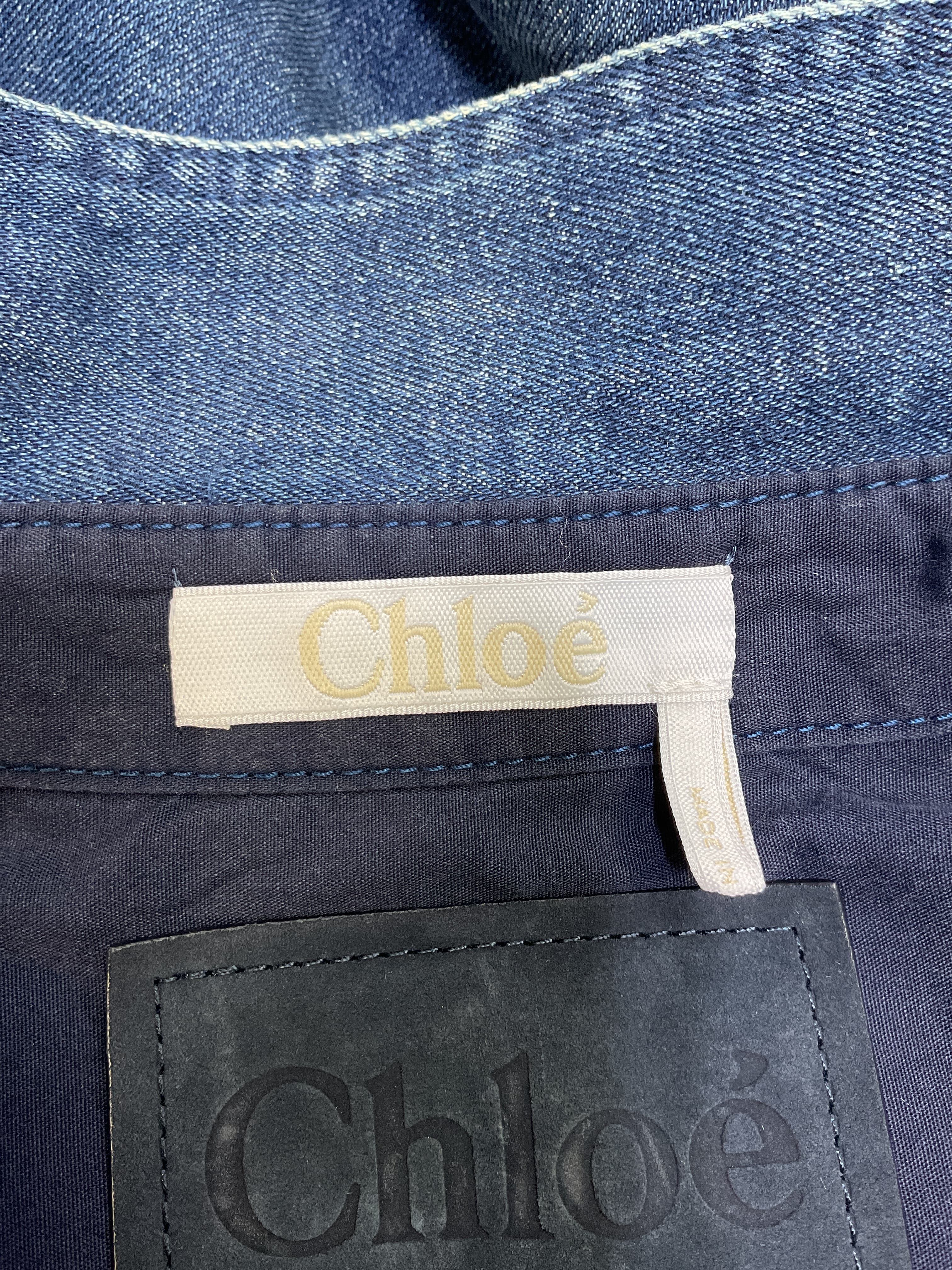 Stretch Denim Top In Dusky Blue - Image 4