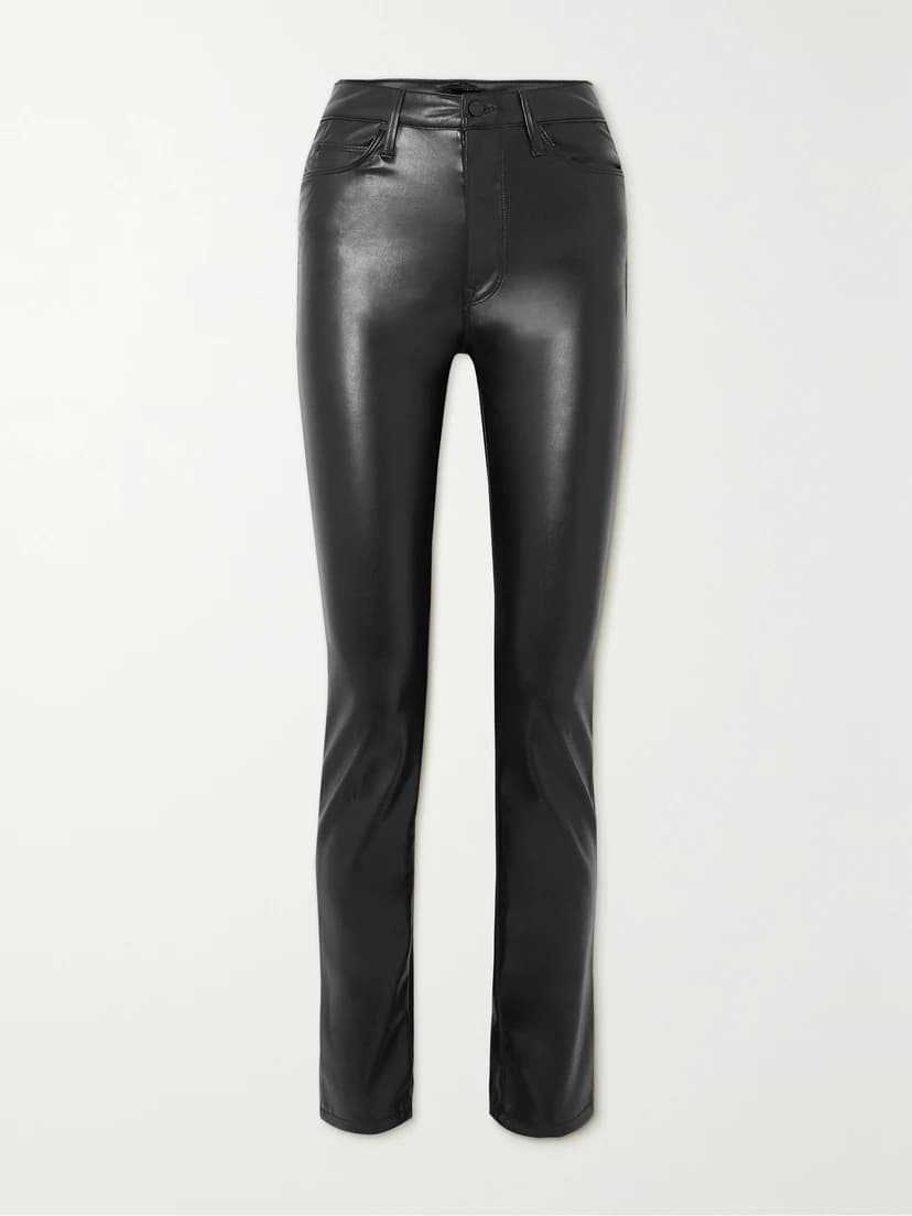 The Dazzler Skimp Faux Leather Straight-Leg Pants - Image 1