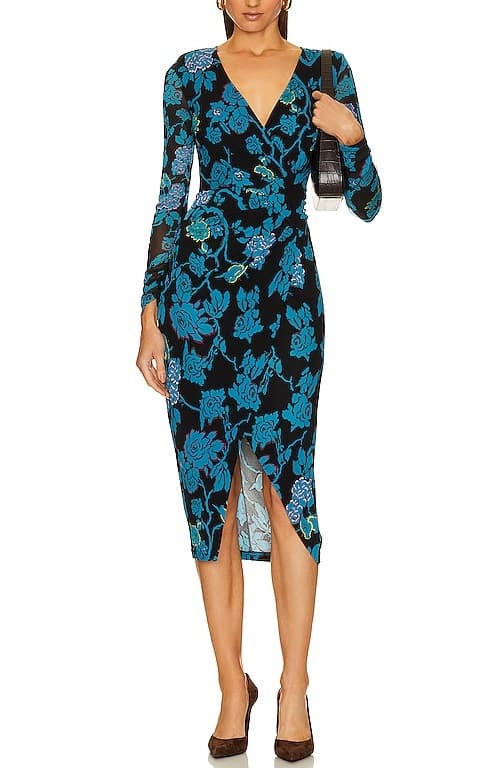 Nevine Dress In China Vine Black - Image 1