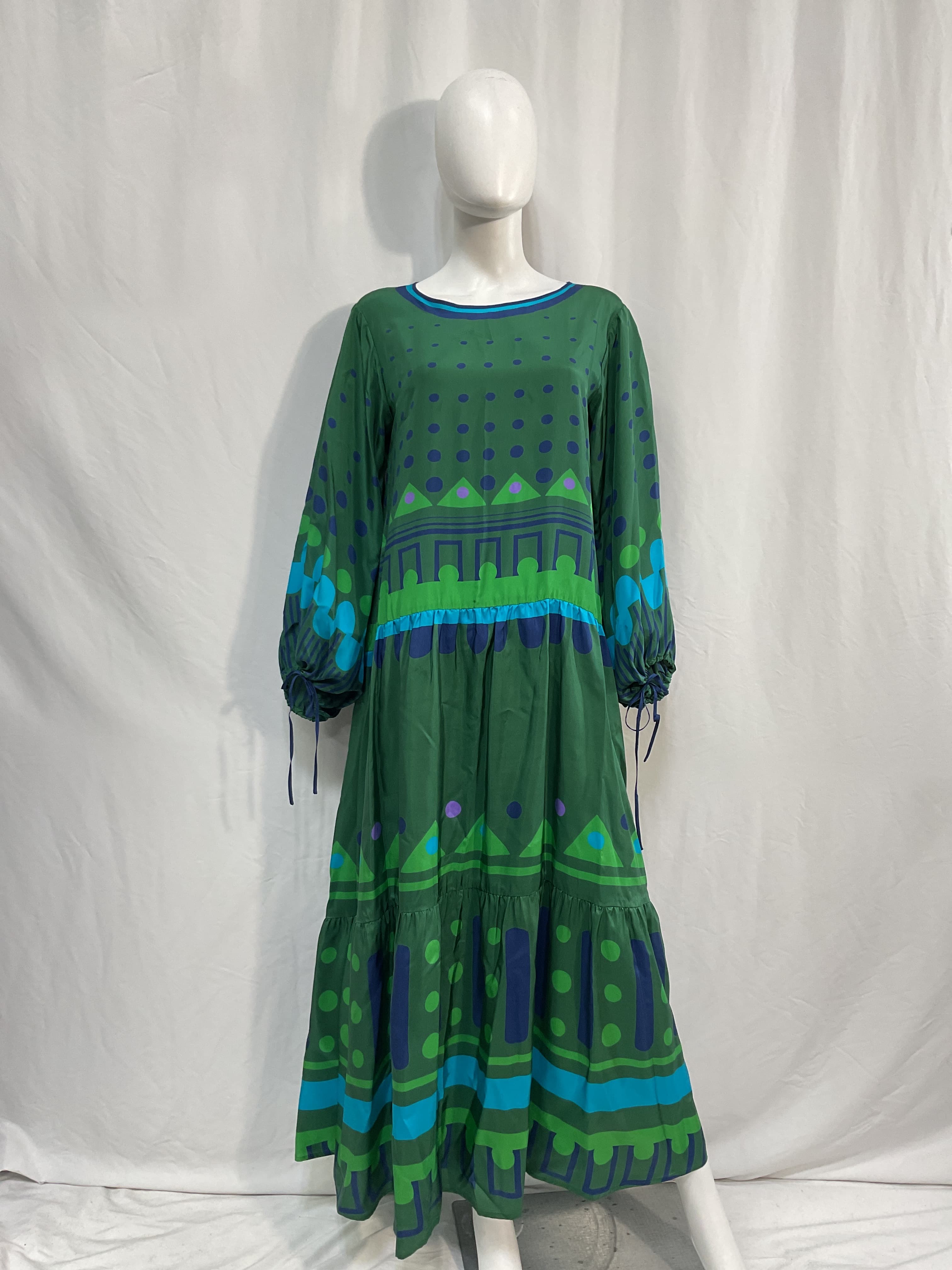 Vesta Printed Silk-Twill Maxi Dress - Image 3