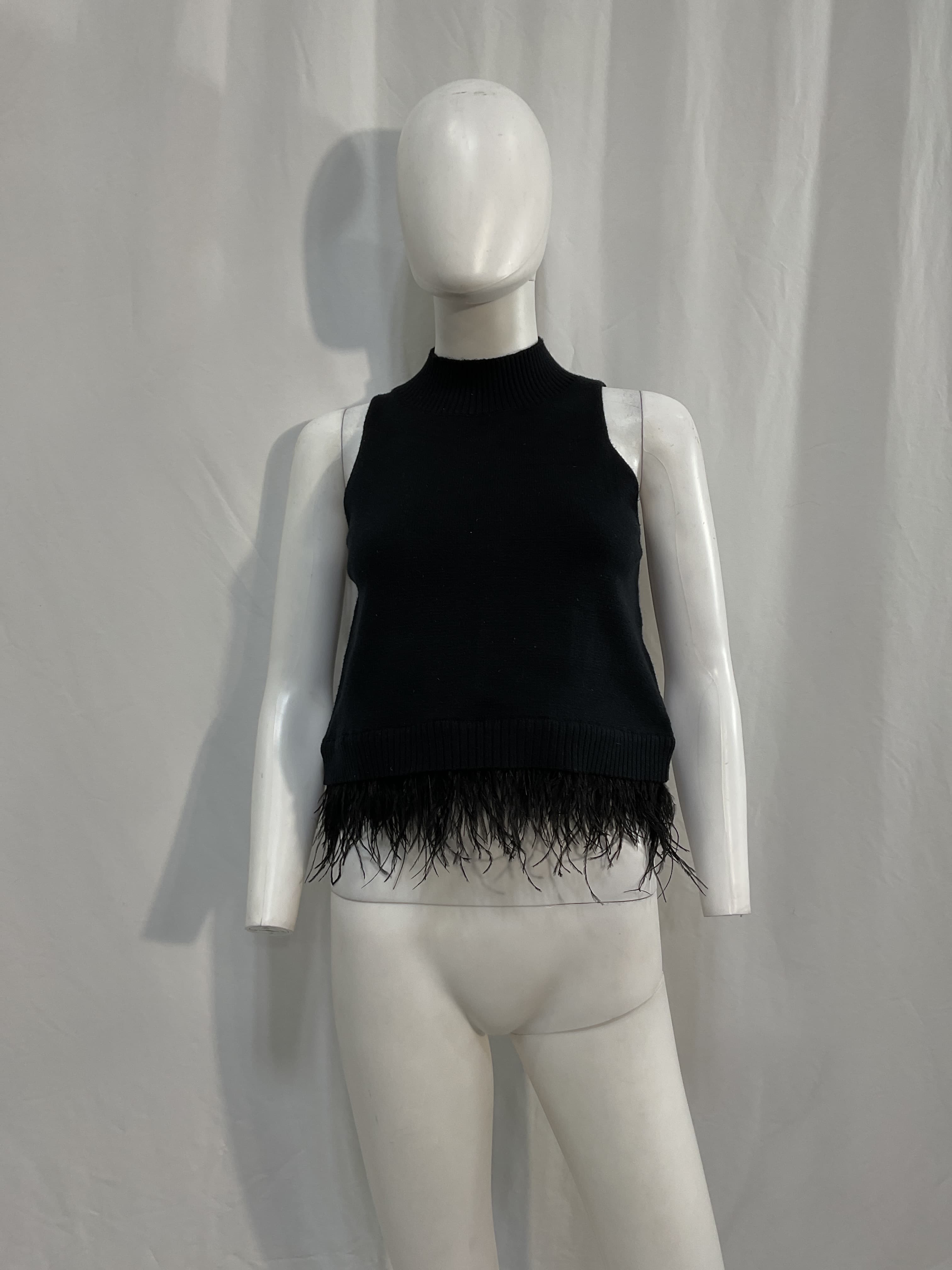 Sunny Marabou Sweater In Black - Image 2