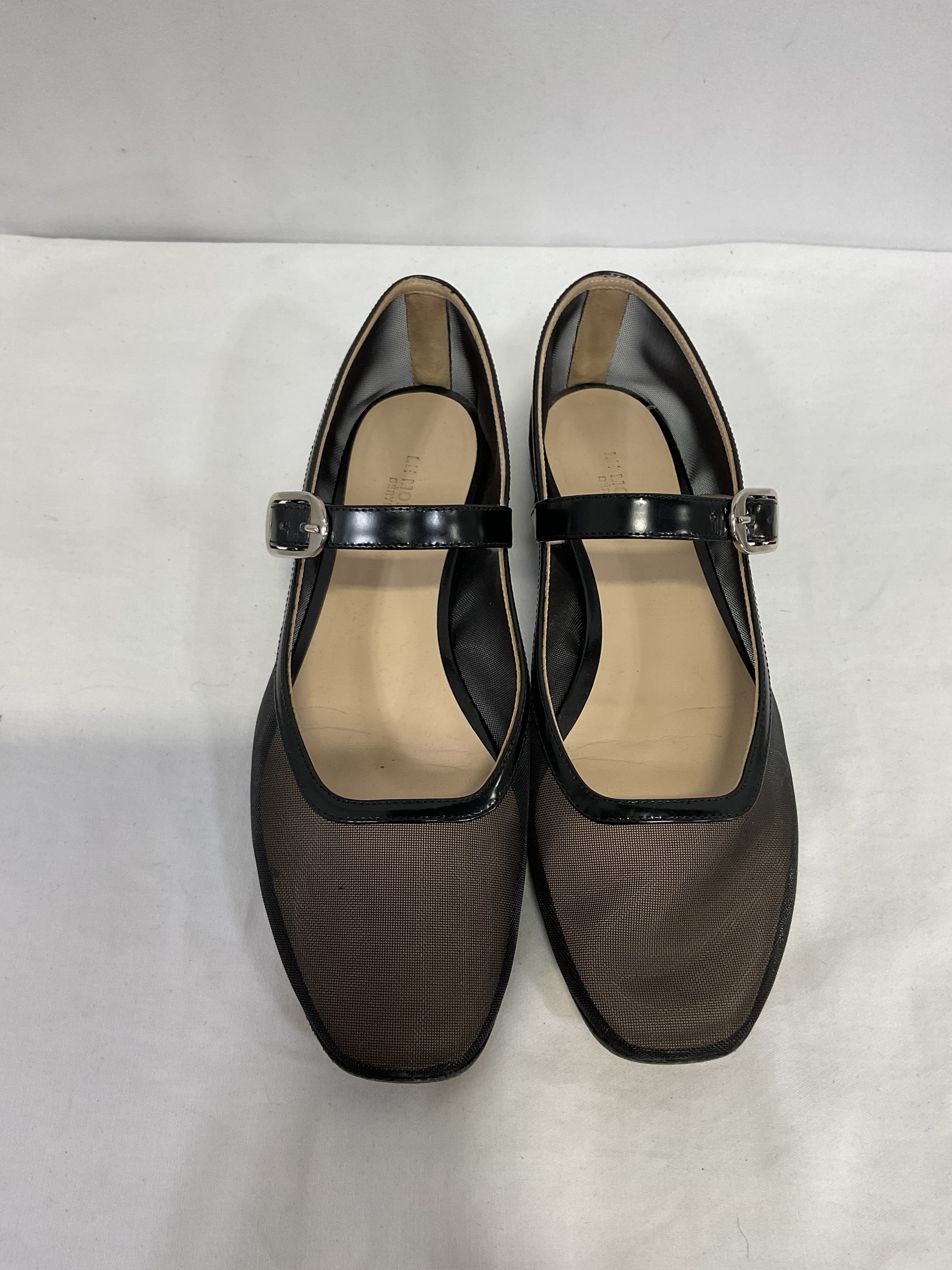 Patent Leather-Trimmed Mesh Flats - Image 4
