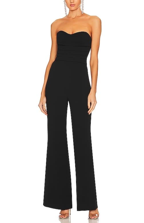 Rebecca Bustier Jumpsuit In Black - Image 1