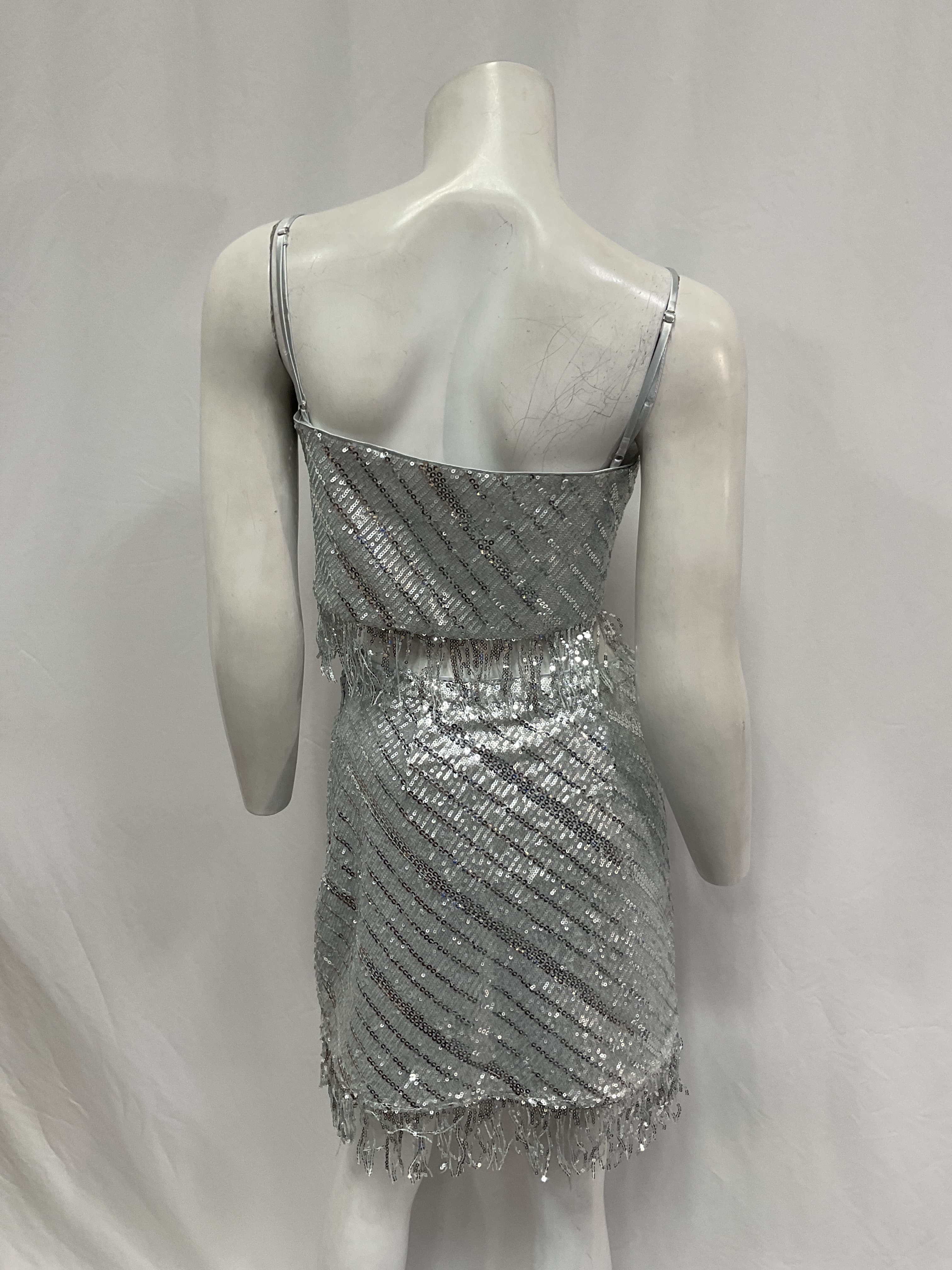 Persephone Top & Mini Skirt Set In Platinum - Image 4
