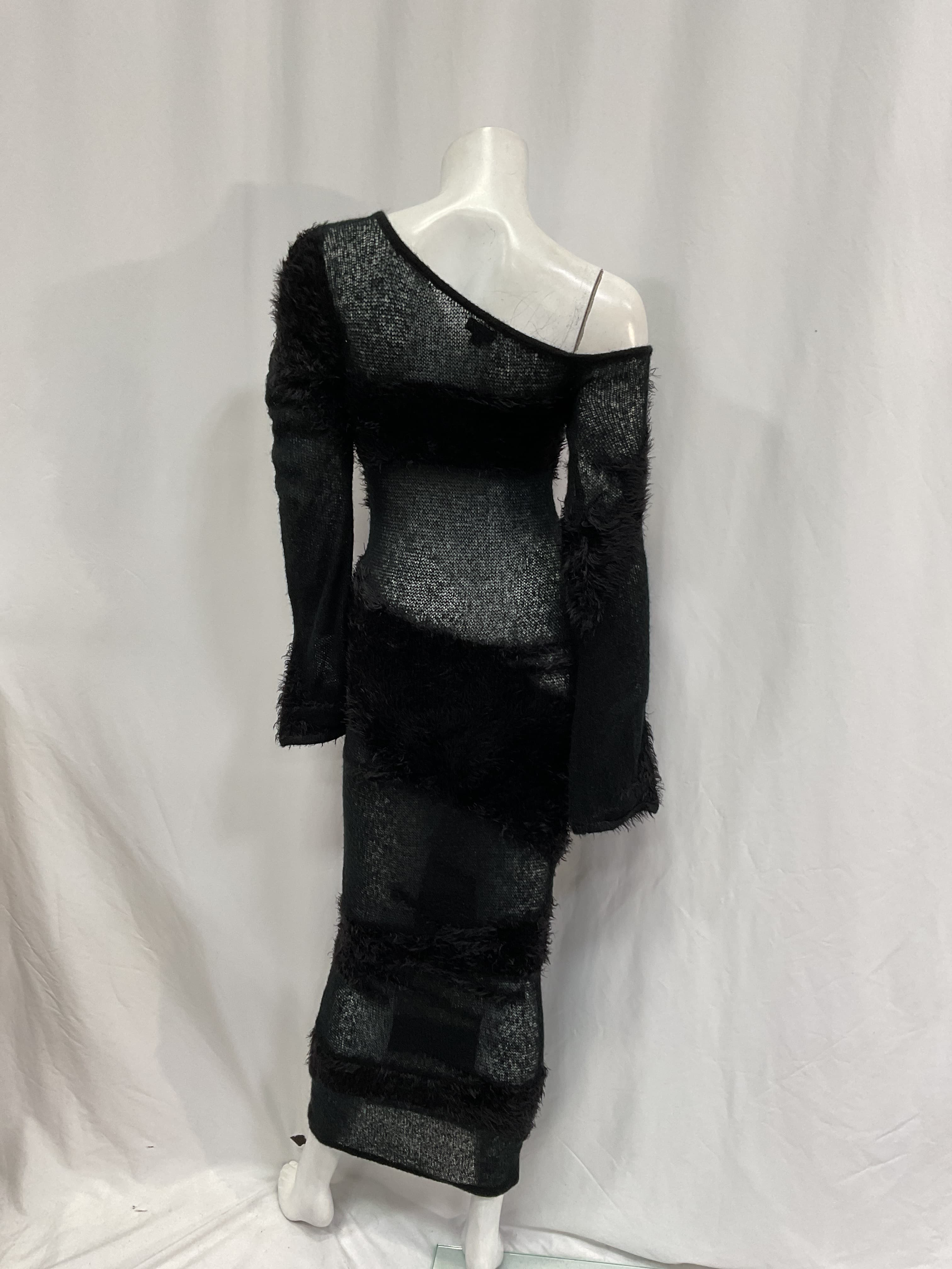 Conga Mixed Yarn Maxi Dress In Black - Image 2