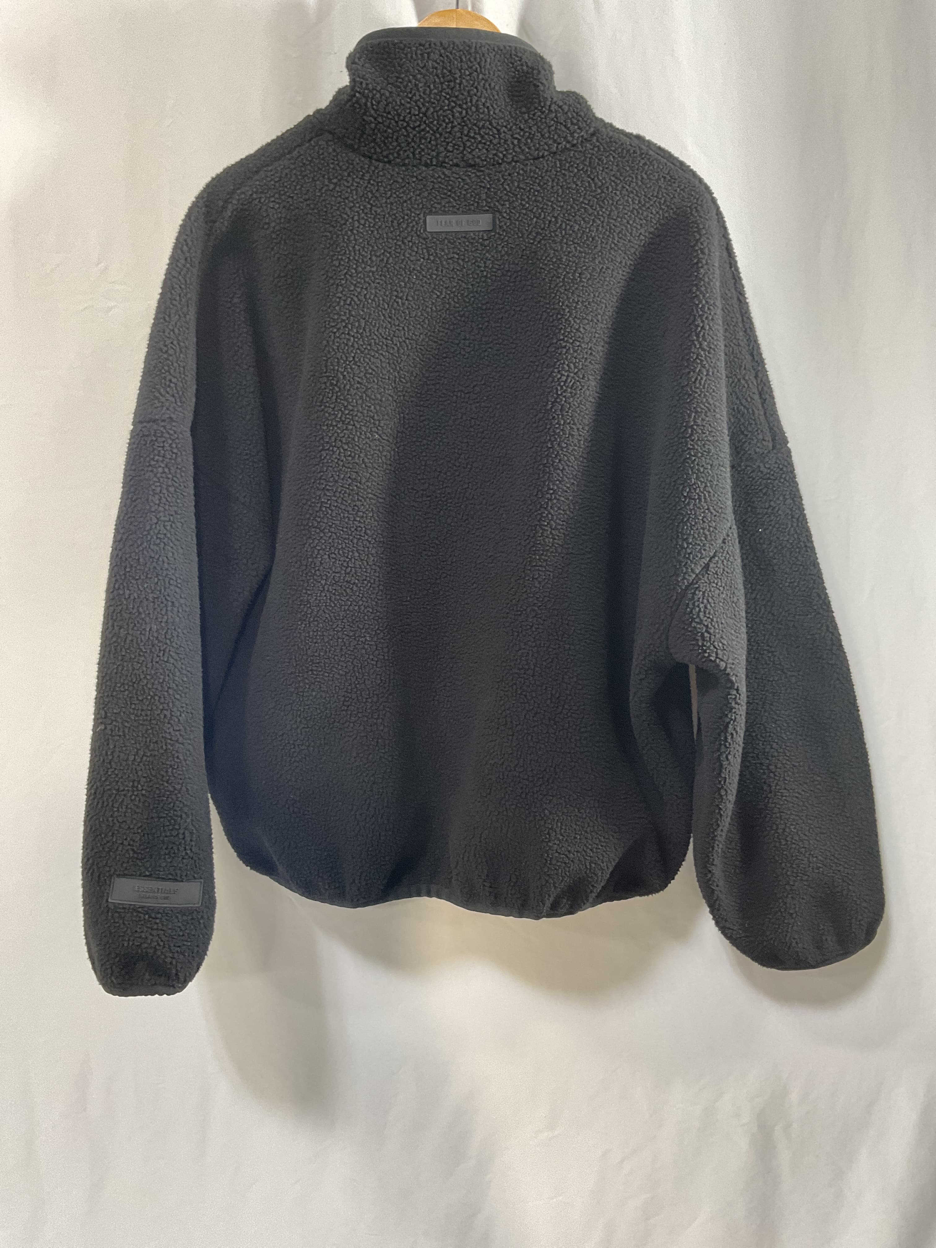 Essentials Black Half-Zip Sweatshirt - Image 3