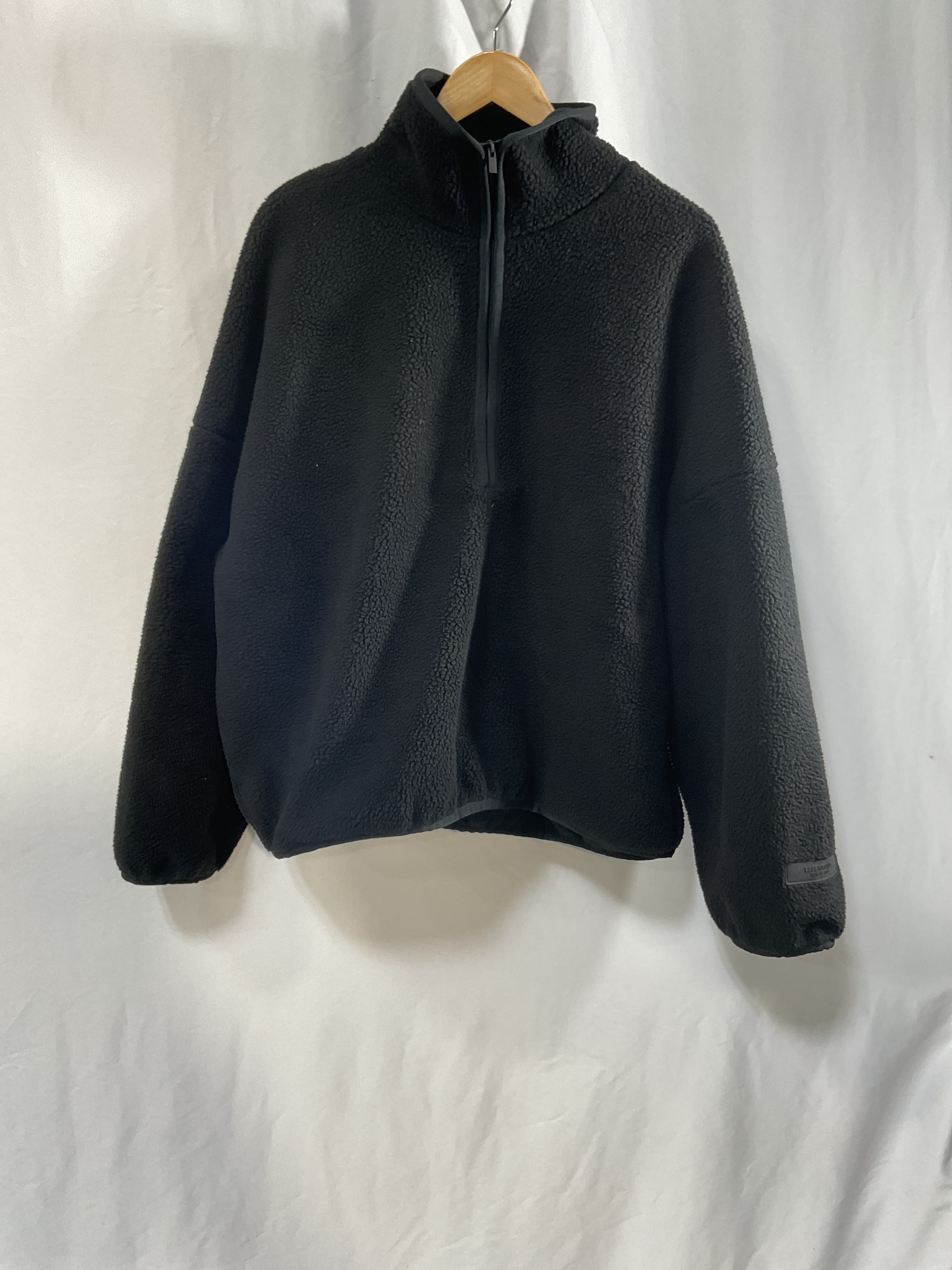 Essentials Black Half-Zip Sweatshirt - Image 2