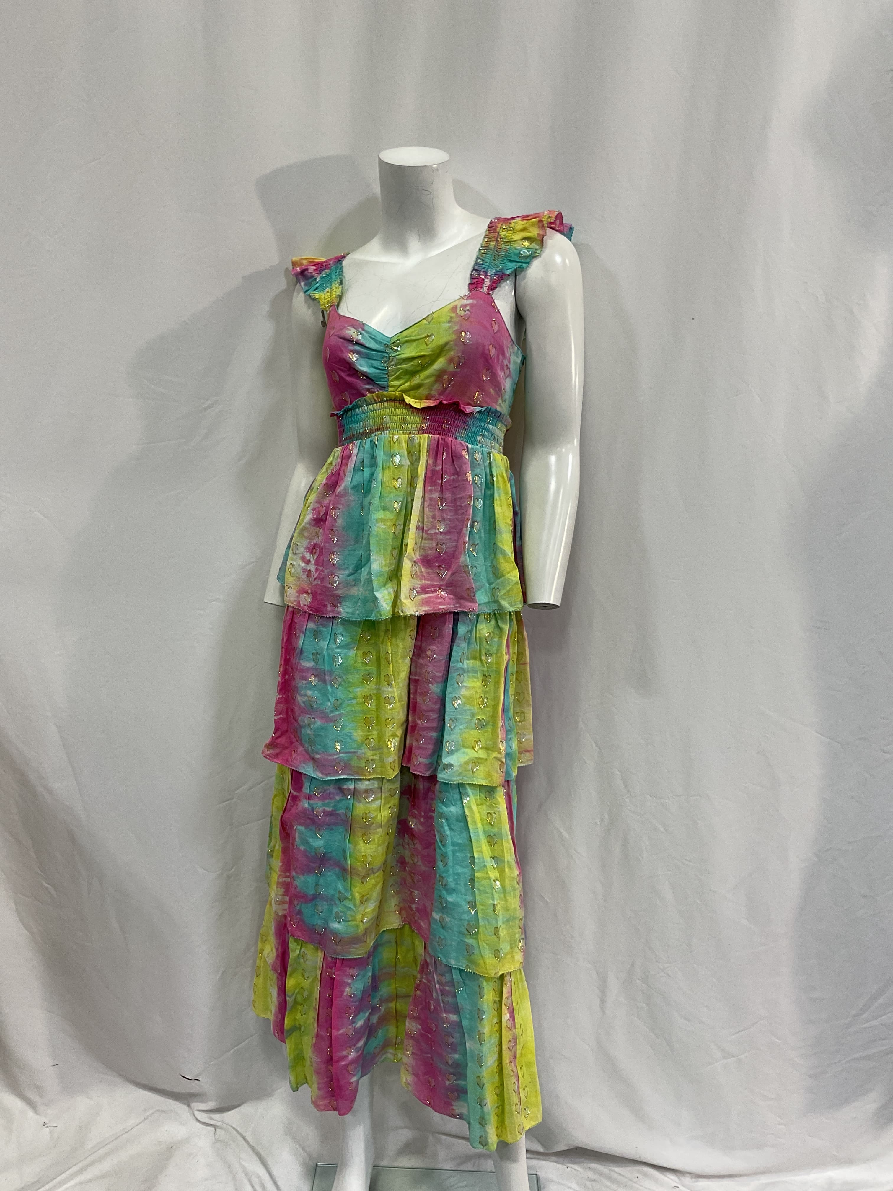 Leola Midi Dress In Rainbow - Image 2