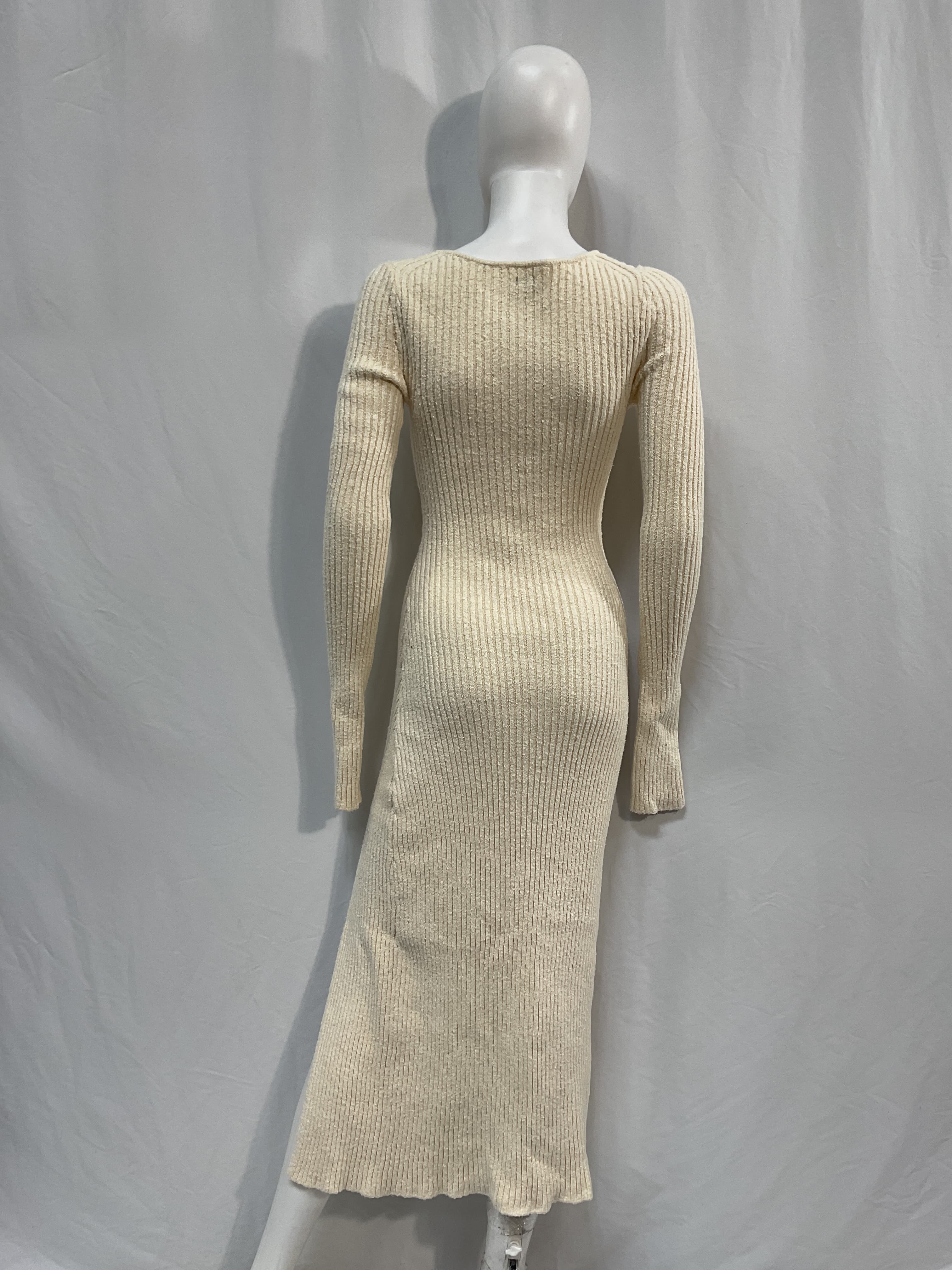 Nbd X Marianna Hewitt Saskia Boucle Midi Dress With Slit In Ivory - Image 2