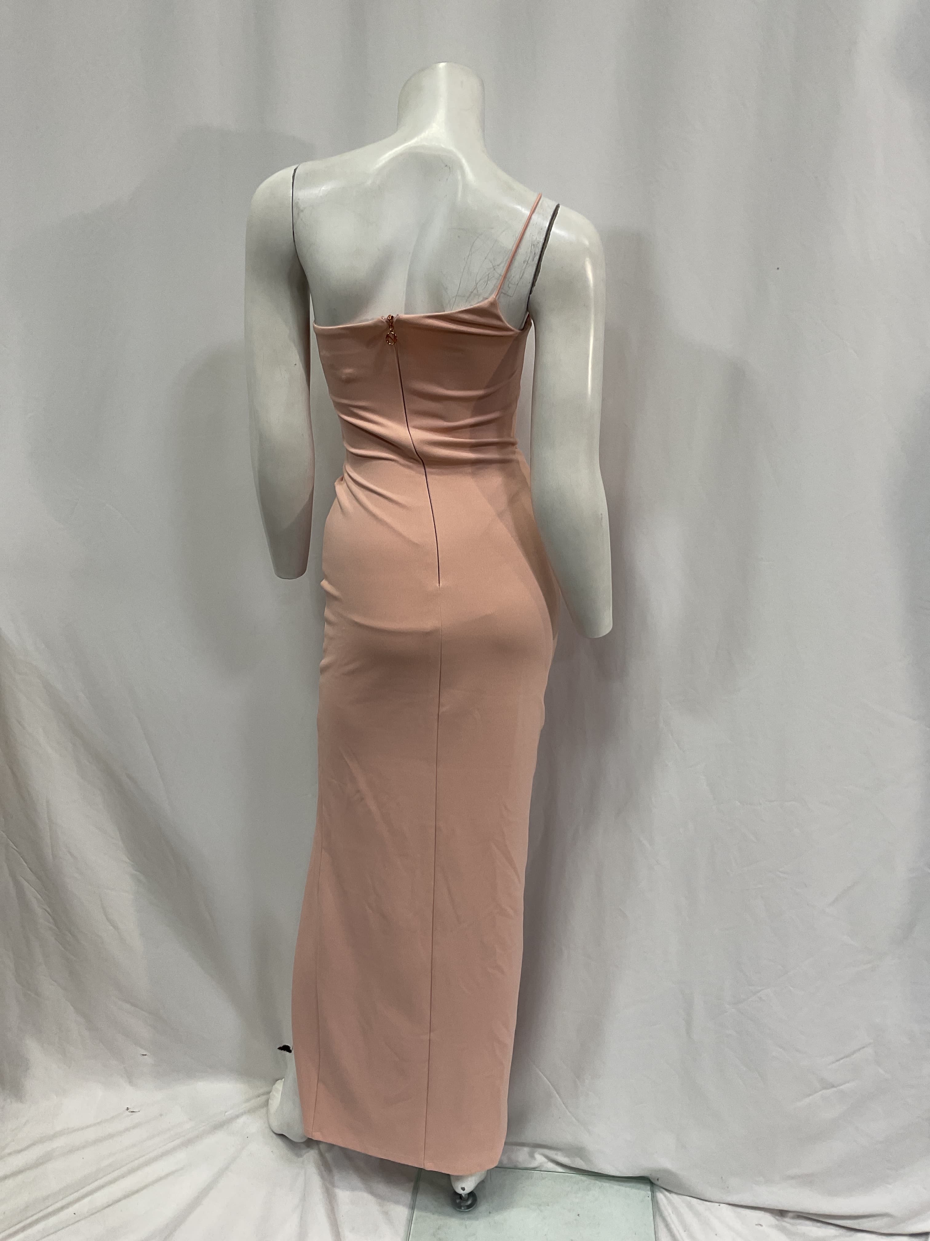 Lust One Shoulder Gown In Blush - Image 2