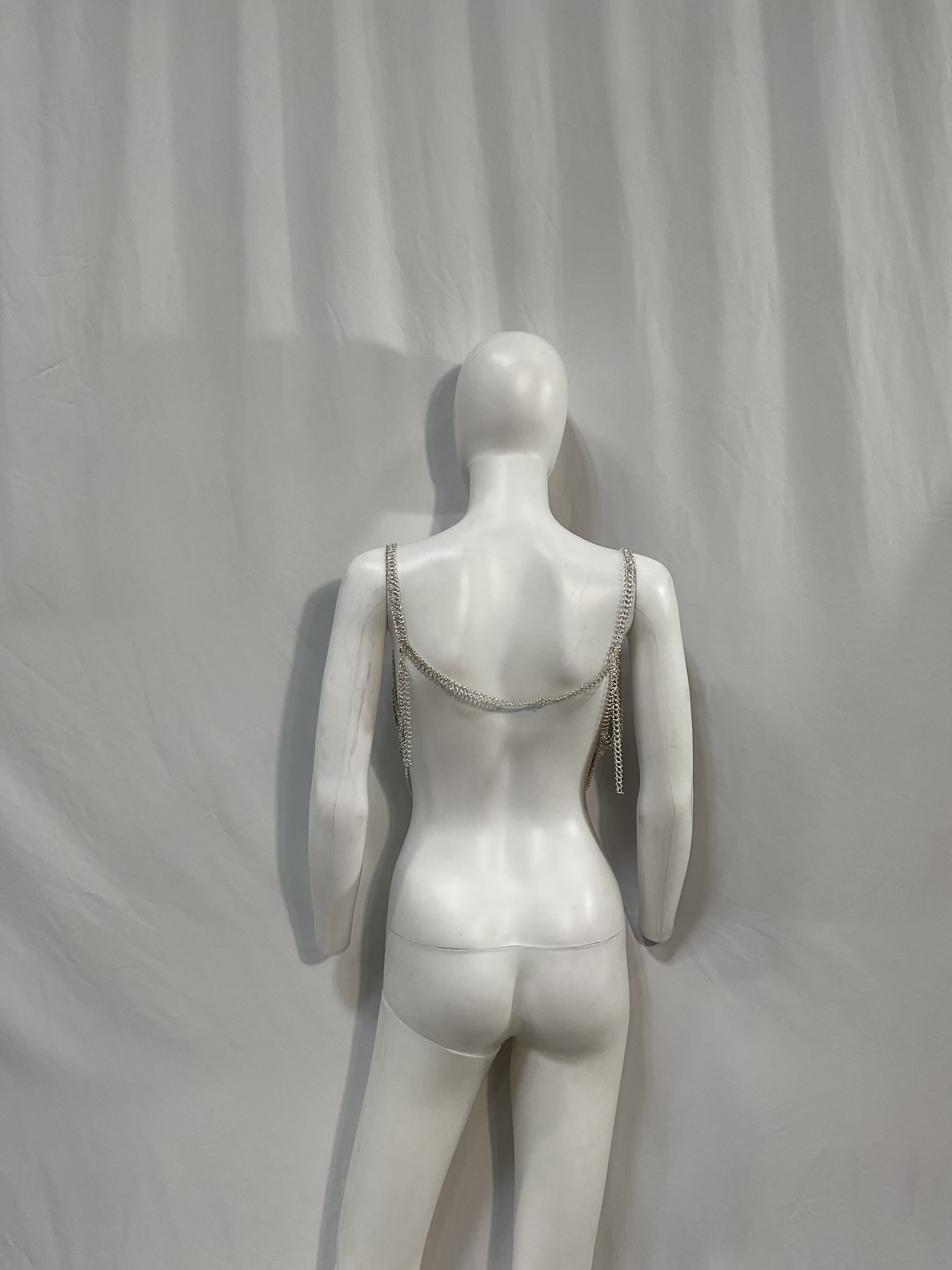 Nala Crop Top In Silver - Image 3