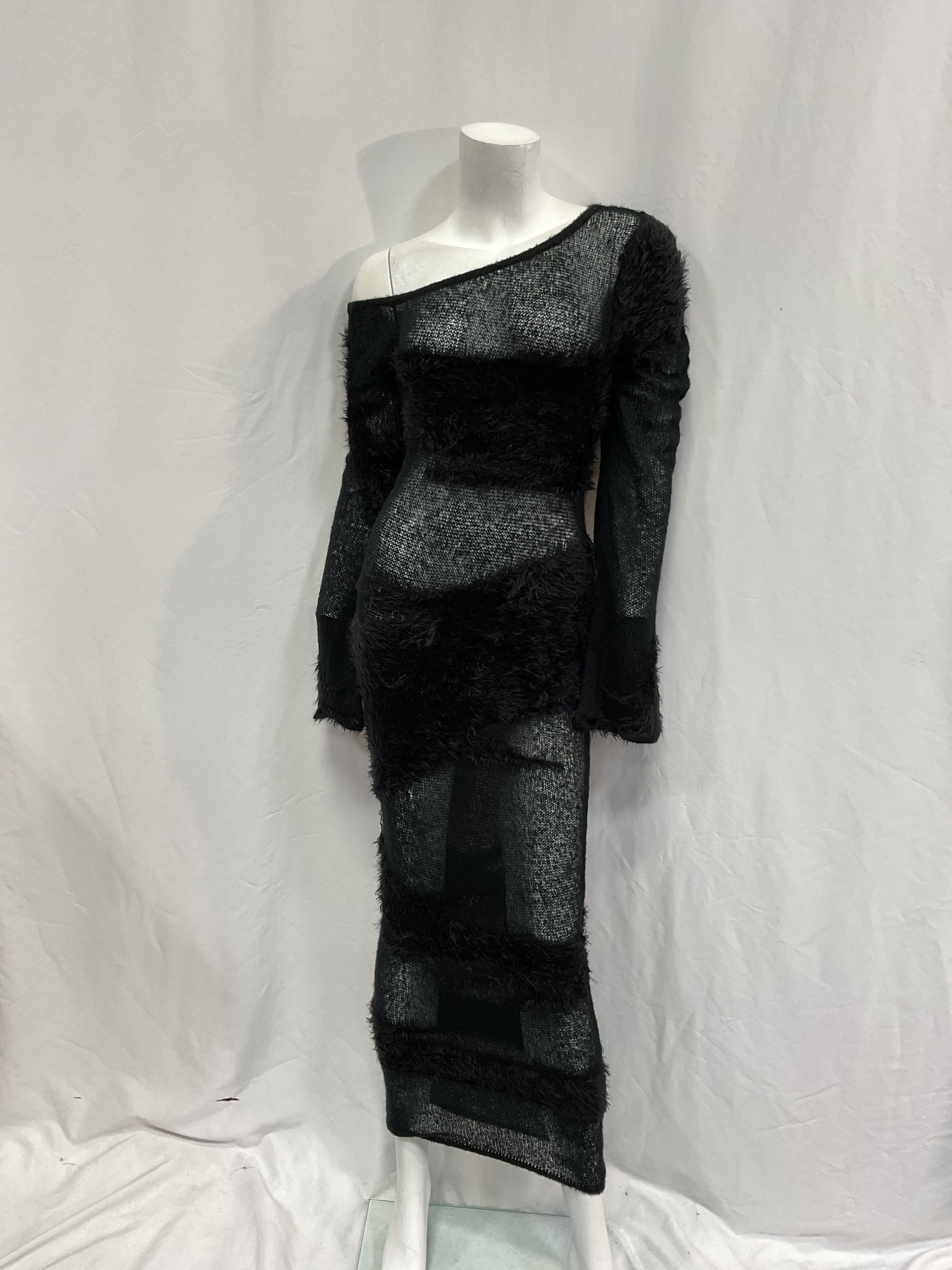 Conga Mixed Yarn Maxi Dress In Black - Image 4